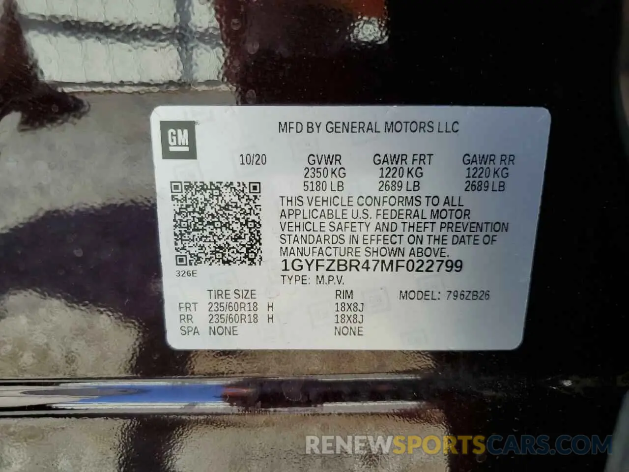 14 Photograph of a damaged car 1GYFZBR47MF022799 CADILLAC XT4 2021
