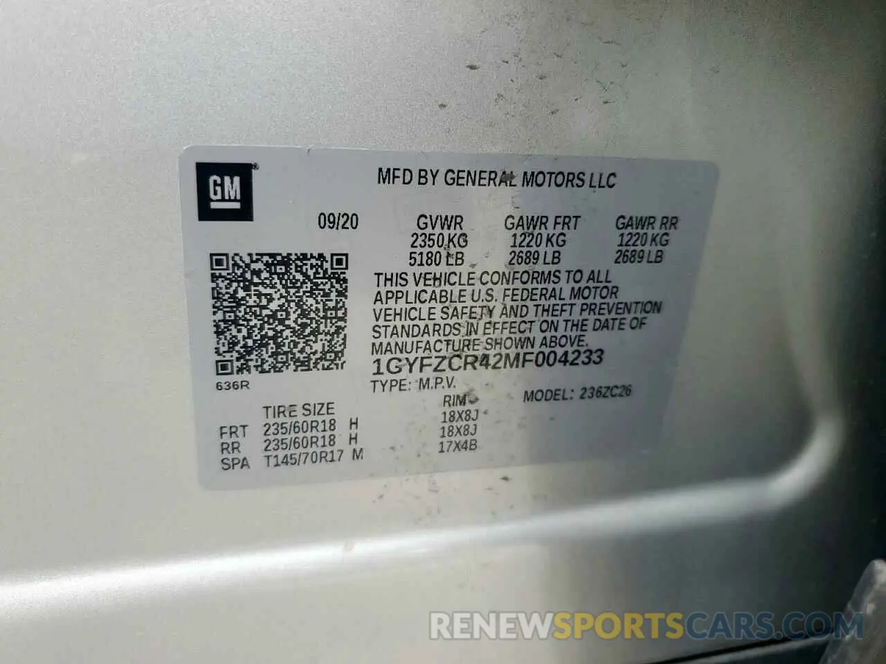 13 Photograph of a damaged car 1GYFZCR42MF004233 CADILLAC XT4 2021