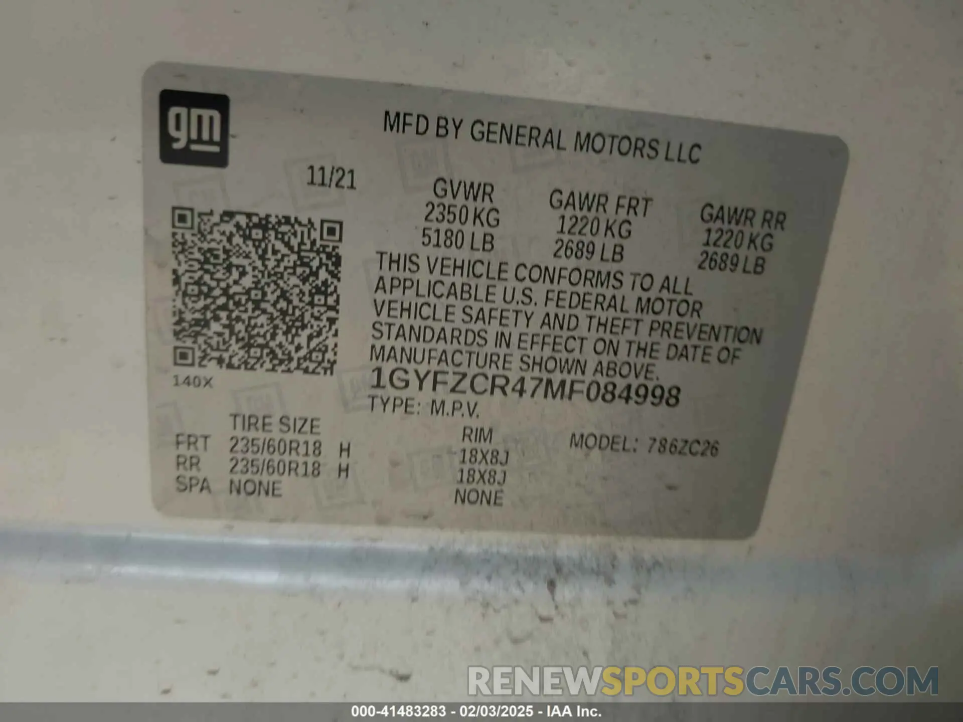 9 Photograph of a damaged car 1GYFZCR47MF084998 CADILLAC XT4 2021