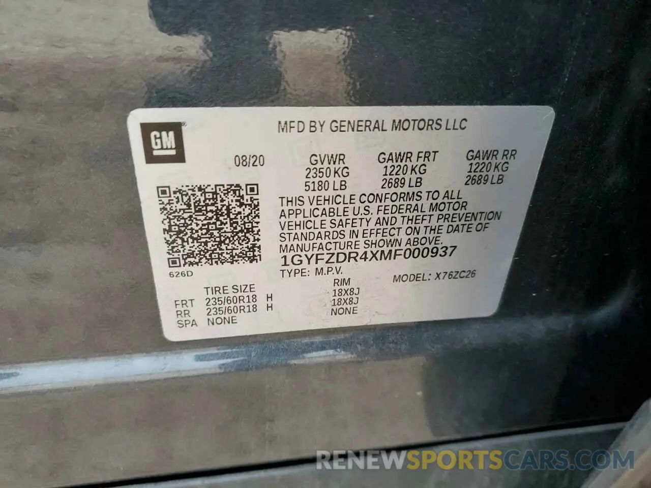 15 Photograph of a damaged car 1GYFZDR4XMF000937 CADILLAC XT4 2021
