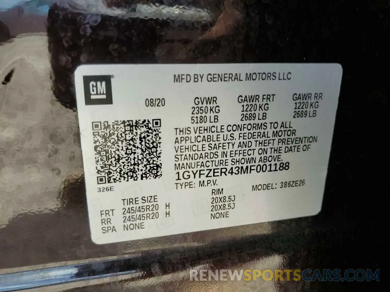 13 Photograph of a damaged car 1GYFZER43MF001188 CADILLAC XT4 2021