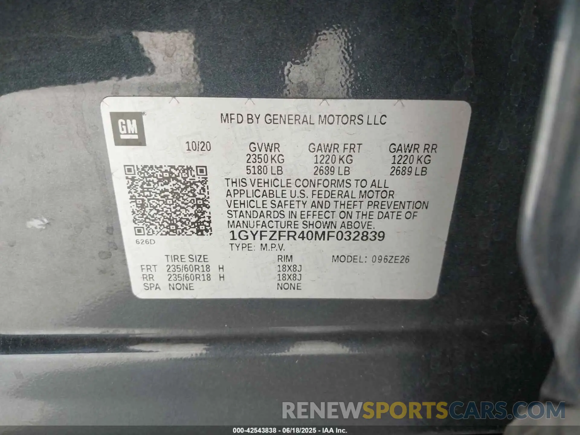 9 Photograph of a damaged car 1GYFZFR40MF032839 CADILLAC XT4 2021