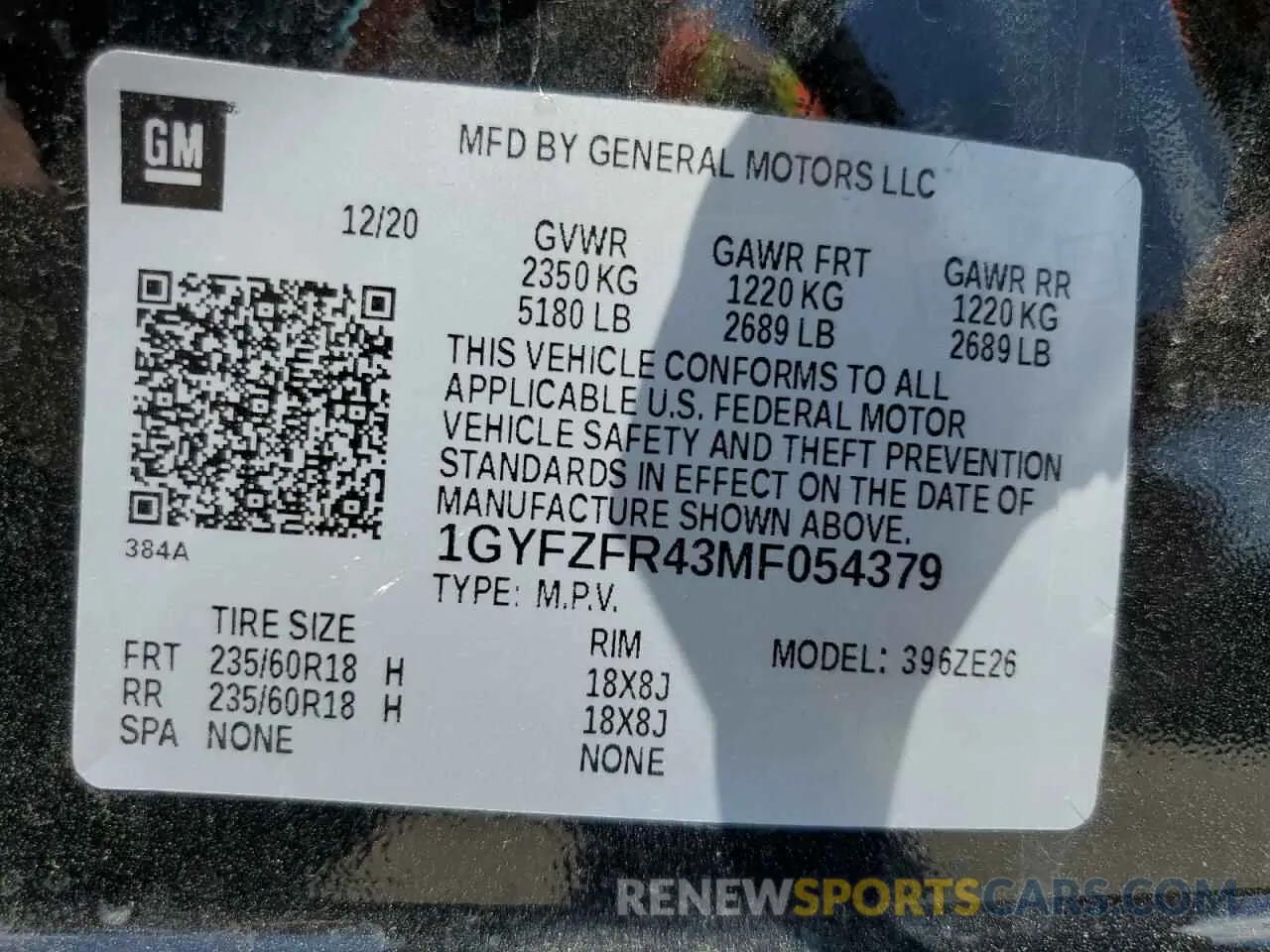 14 Photograph of a damaged car 1GYFZFR43MF054379 CADILLAC XT4 2021