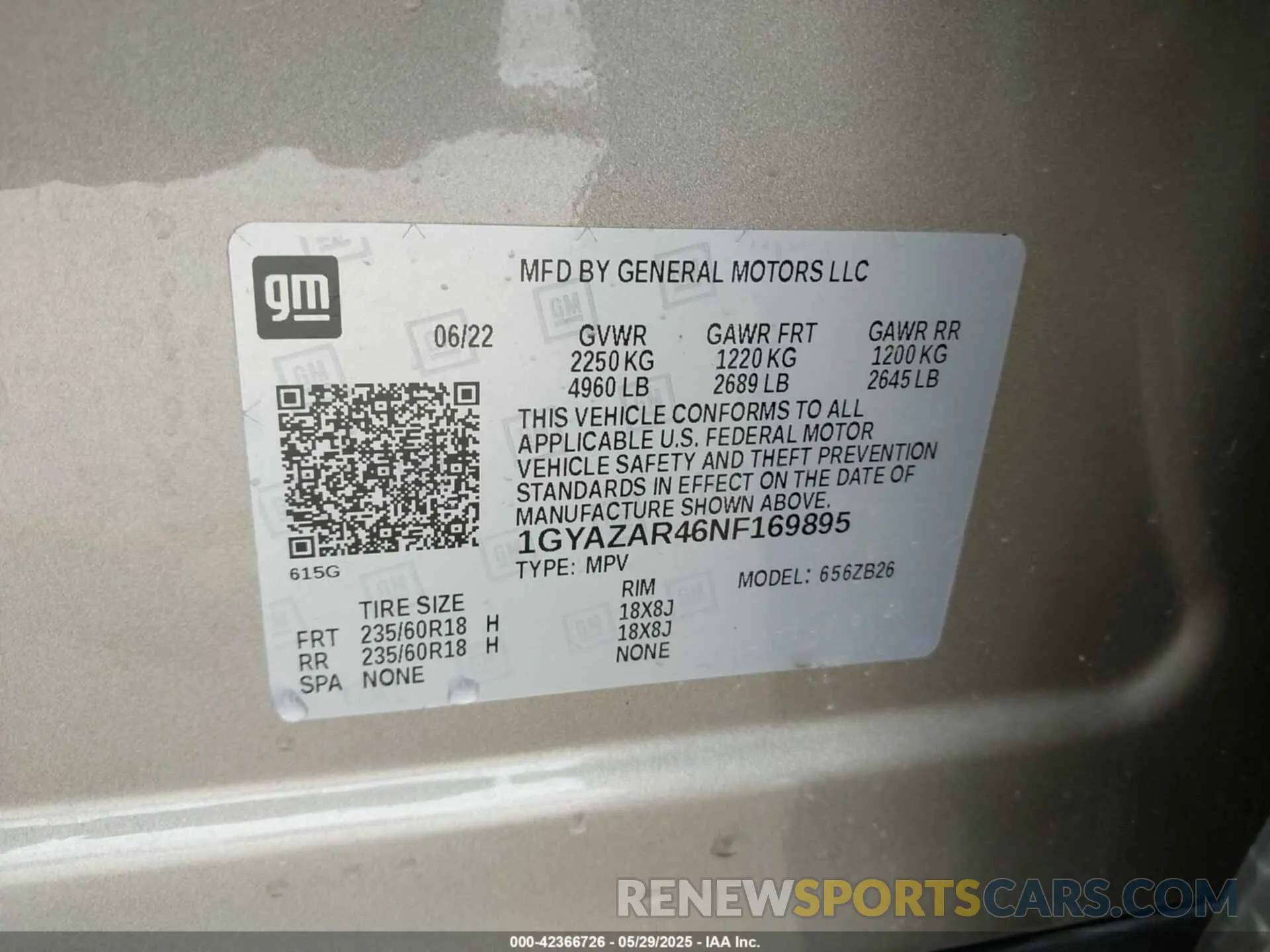 9 Photograph of a damaged car 1GYAZAR46NF169895 CADILLAC XT4 2022