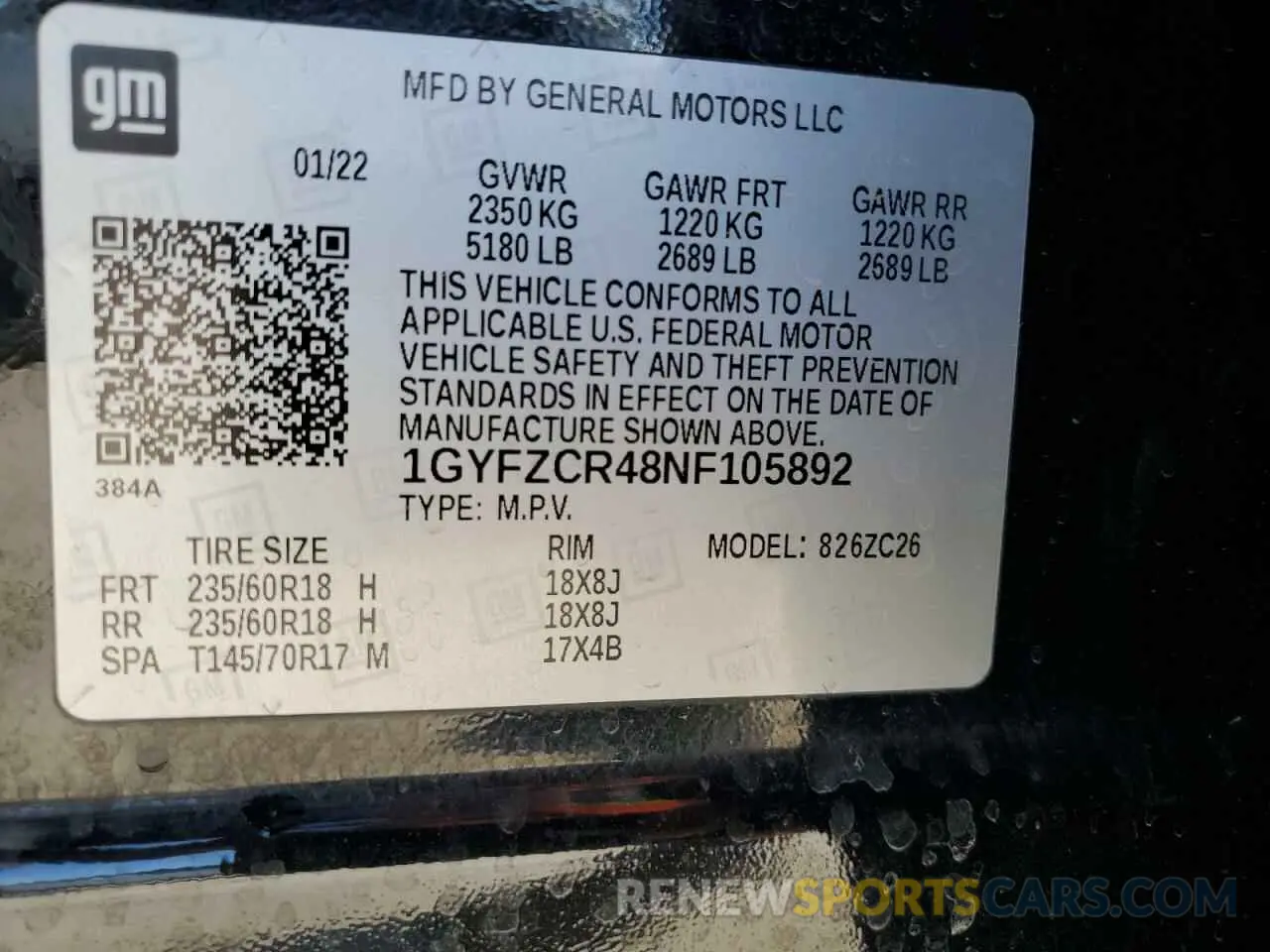 13 Photograph of a damaged car 1GYFZCR48NF105892 CADILLAC XT4 2022