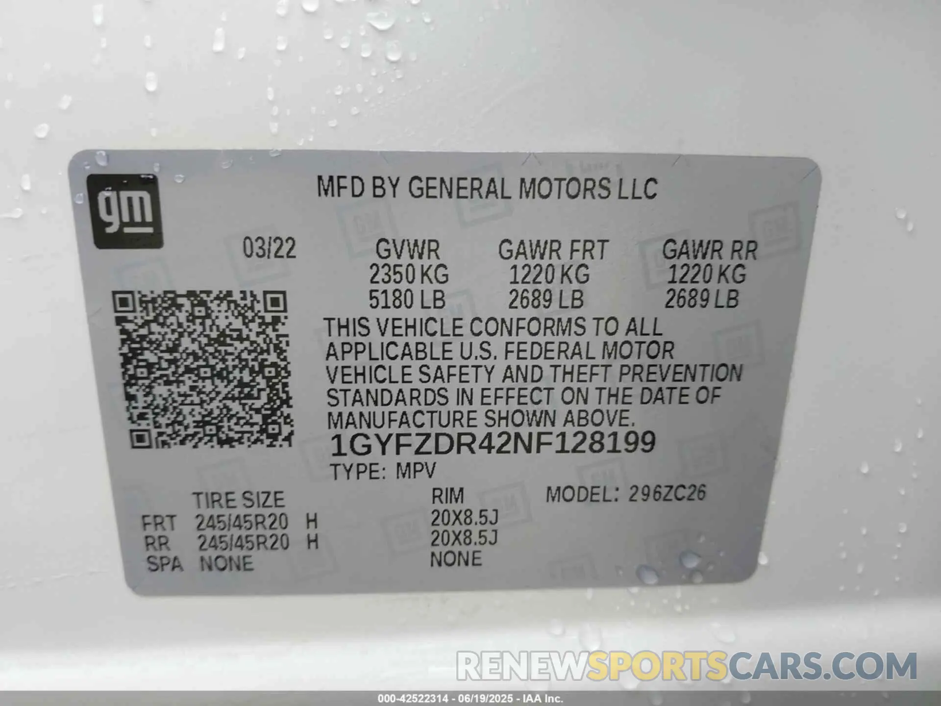 9 Photograph of a damaged car 1GYFZDR42NF128199 CADILLAC XT4 2022