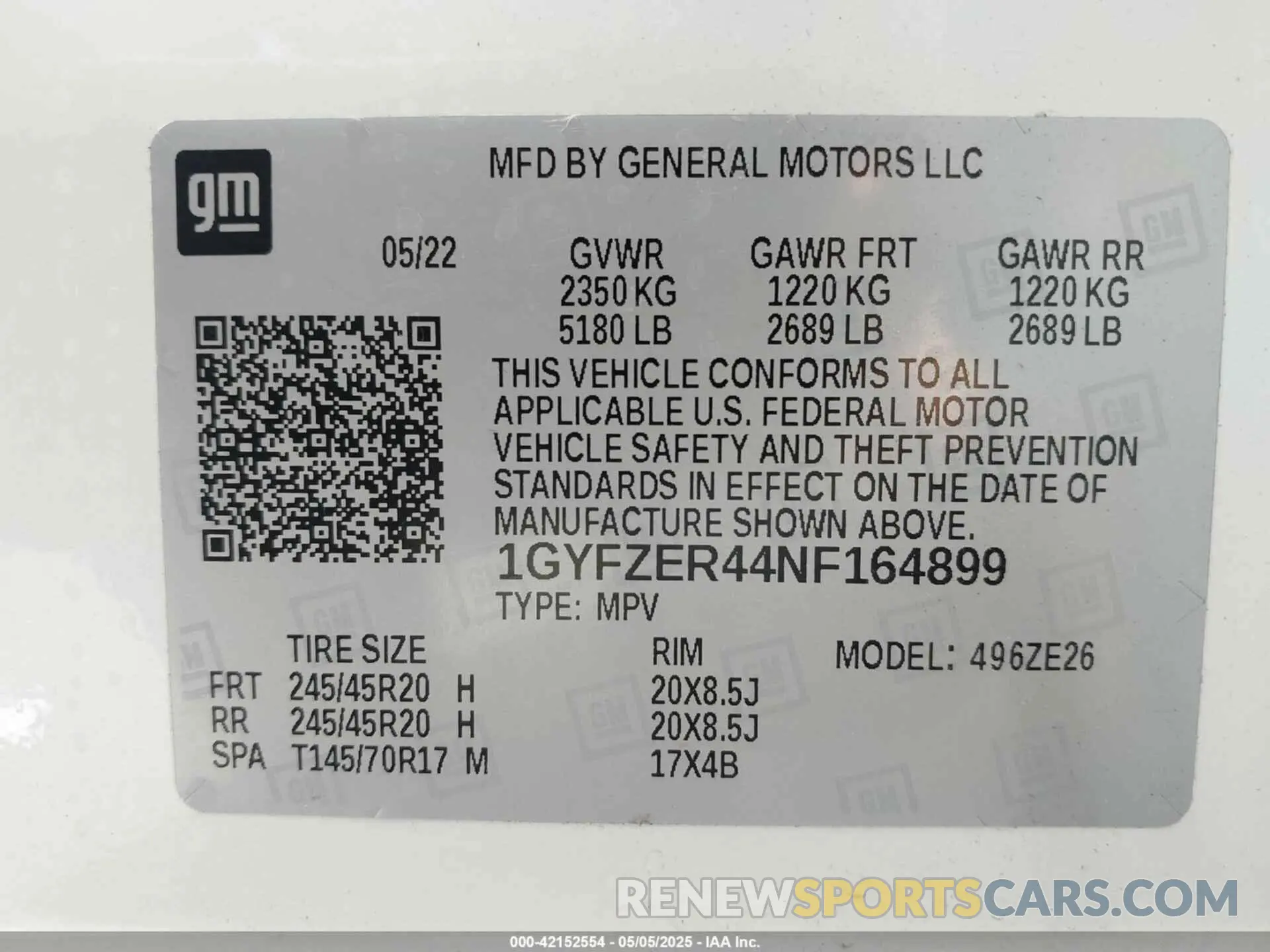 9 Photograph of a damaged car 1GYFZER44NF164899 CADILLAC XT4 2022