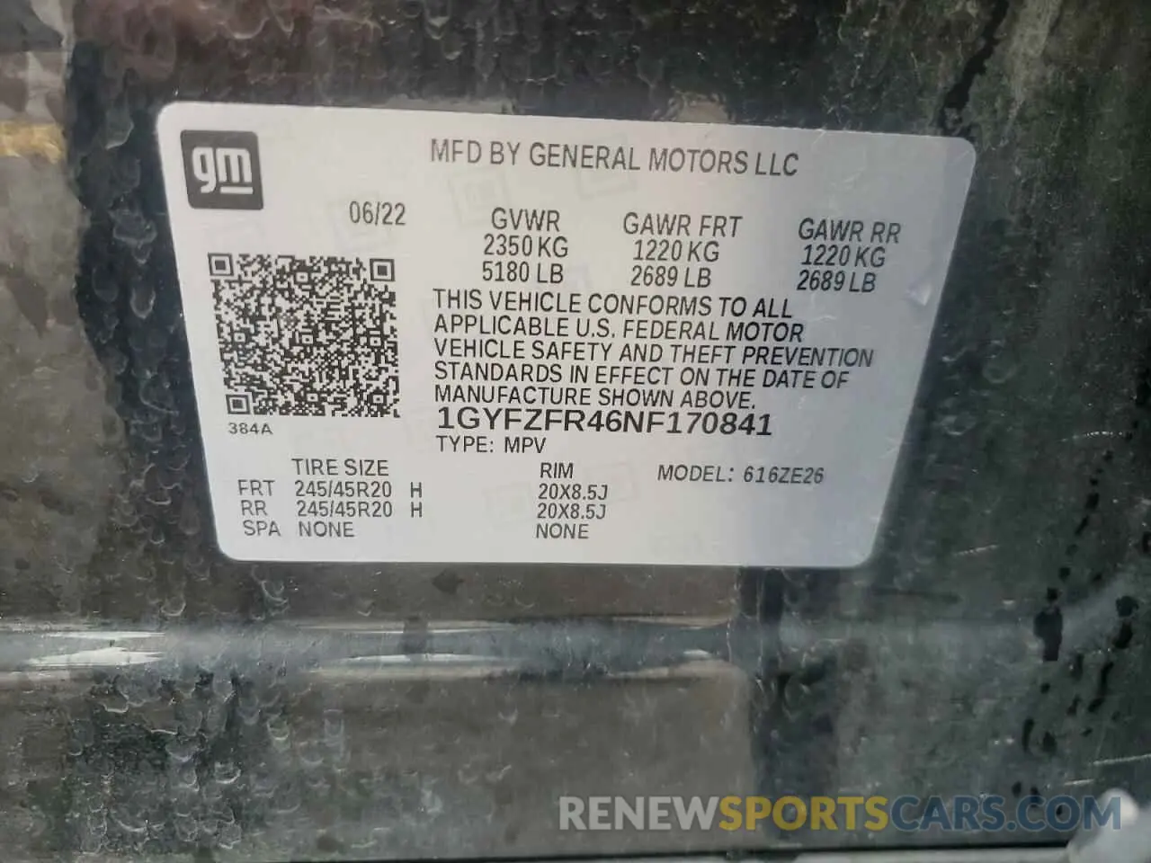13 Photograph of a damaged car 1GYFZFR46NF170841 CADILLAC XT4 2022
