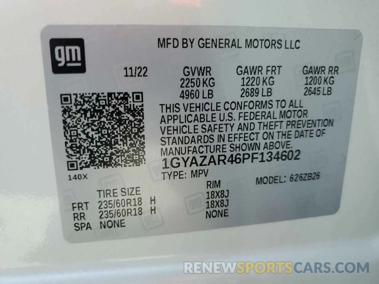13 Photograph of a damaged car 1GYAZAR46PF134602 CADILLAC XT4 2023