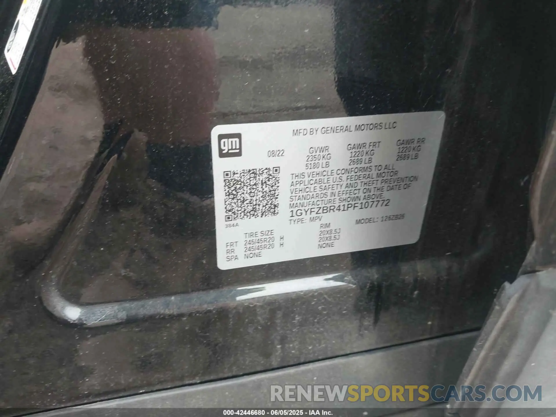 9 Photograph of a damaged car 1GYFZBR41PF107772 CADILLAC XT4 2023