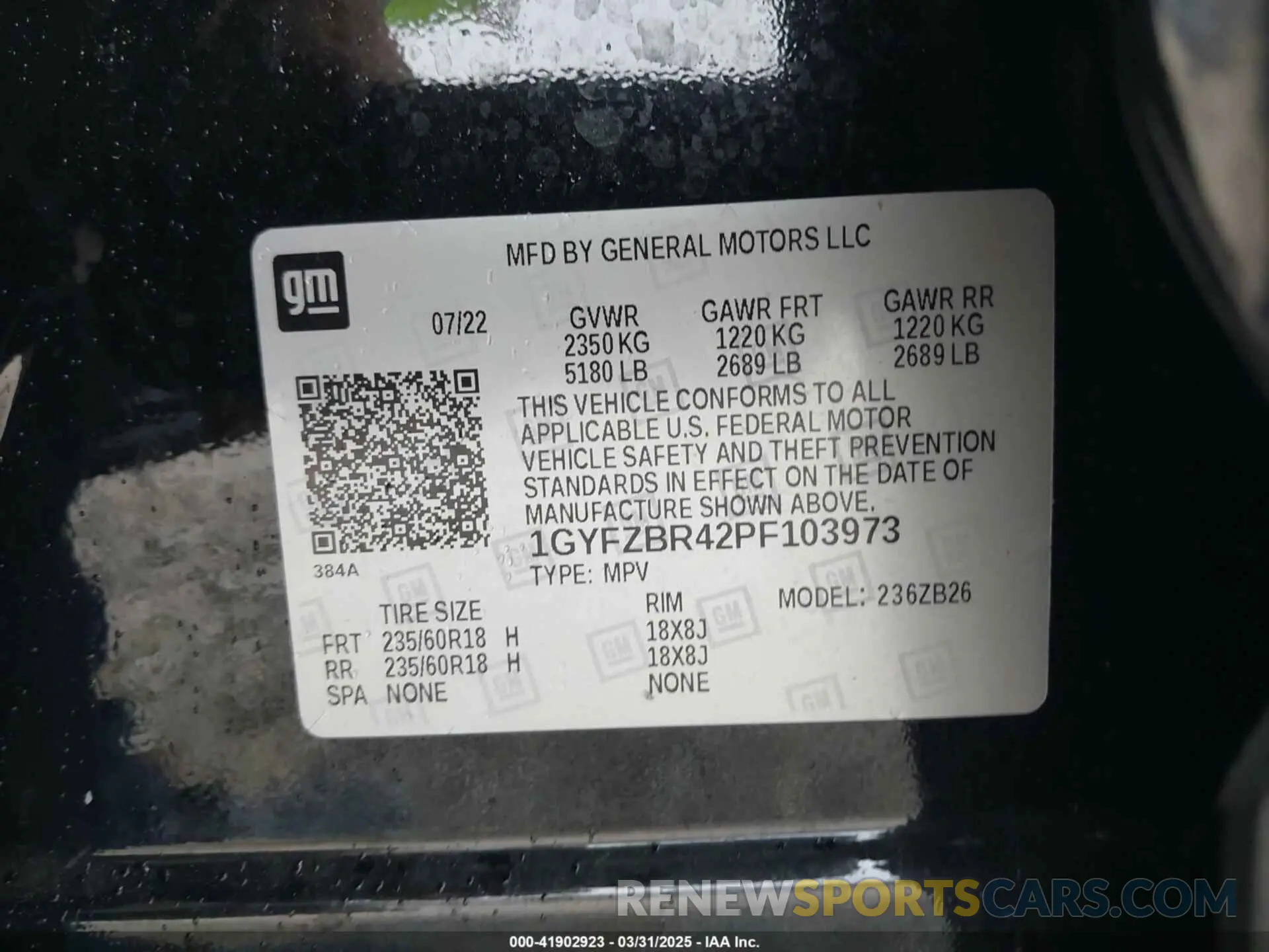 9 Photograph of a damaged car 1GYFZBR42PF103973 CADILLAC XT4 2023