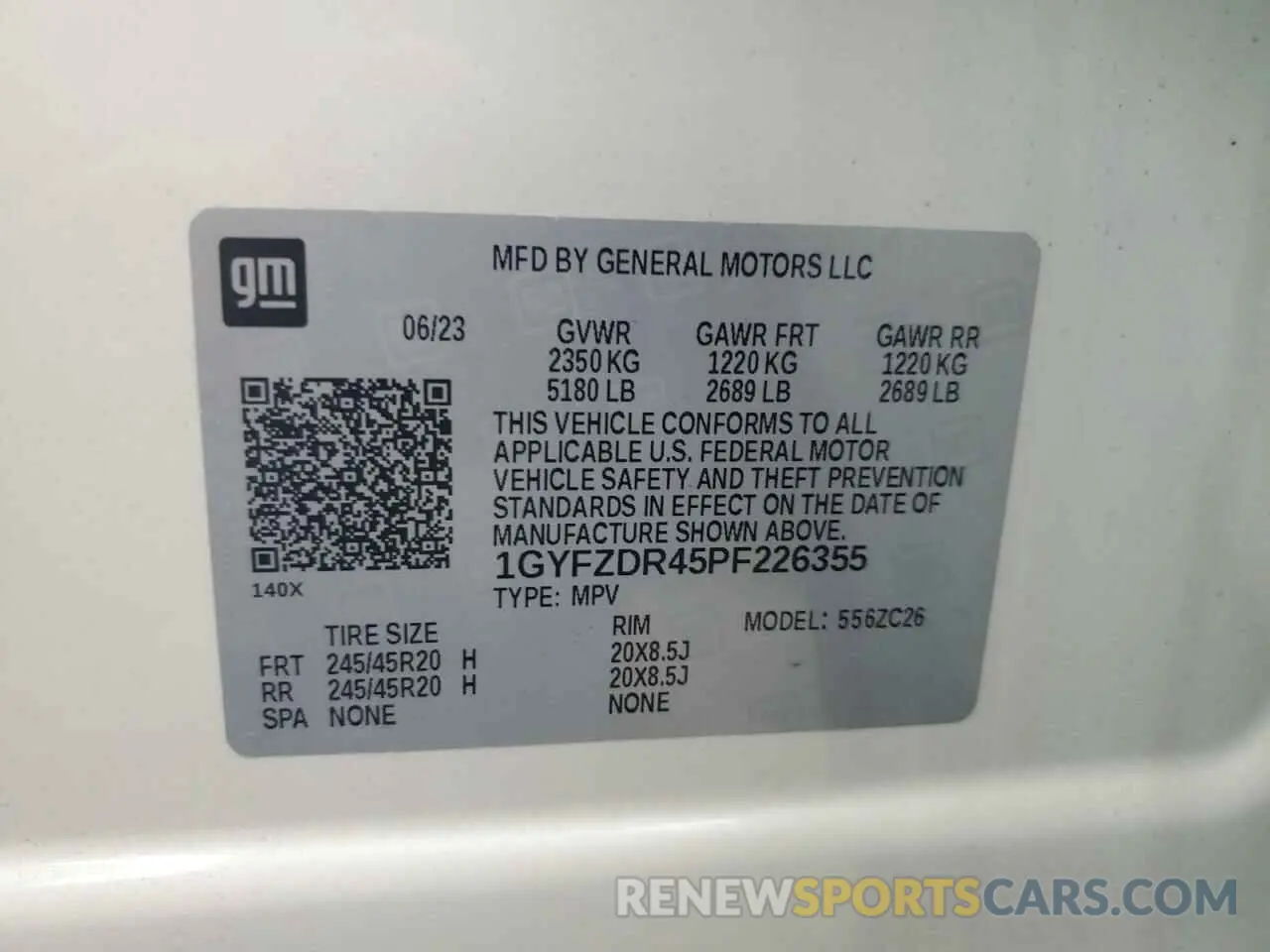 12 Photograph of a damaged car 1GYFZDR45PF226355 CADILLAC XT4 2023