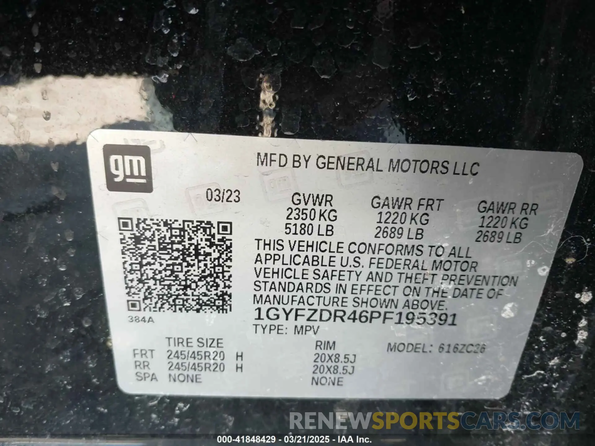 9 Photograph of a damaged car 1GYFZDR46PF195391 CADILLAC XT4 2023