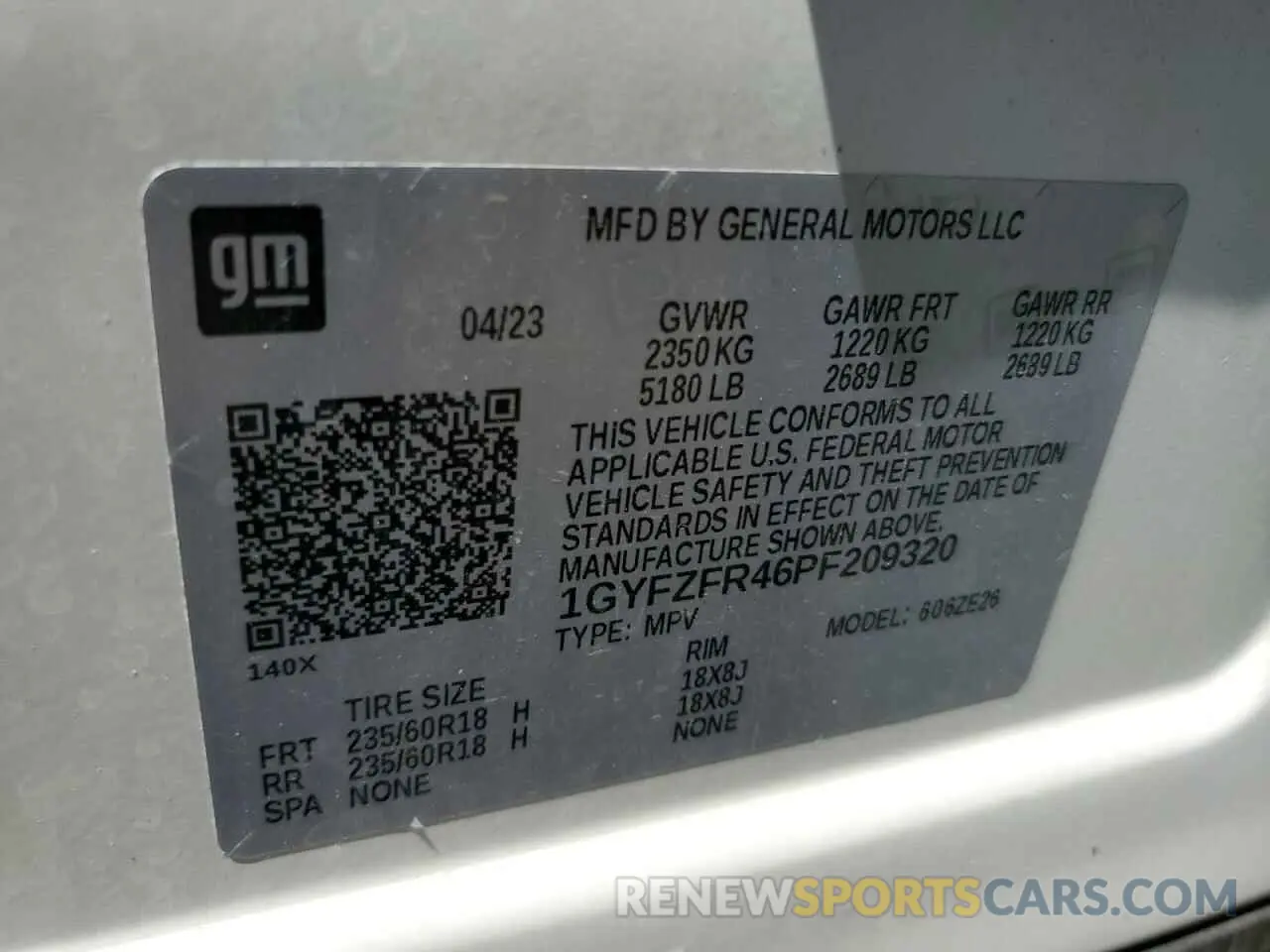 13 Photograph of a damaged car 1GYFZFR46PF209320 CADILLAC XT4 2023
