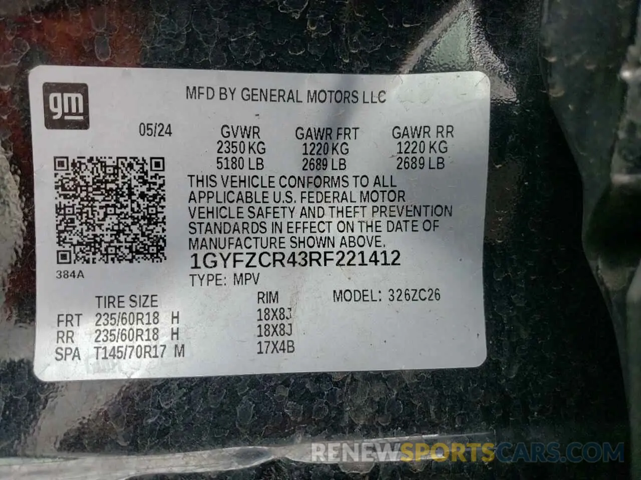 13 Photograph of a damaged car 1GYFZCR43RF221412 CADILLAC XT4 2024