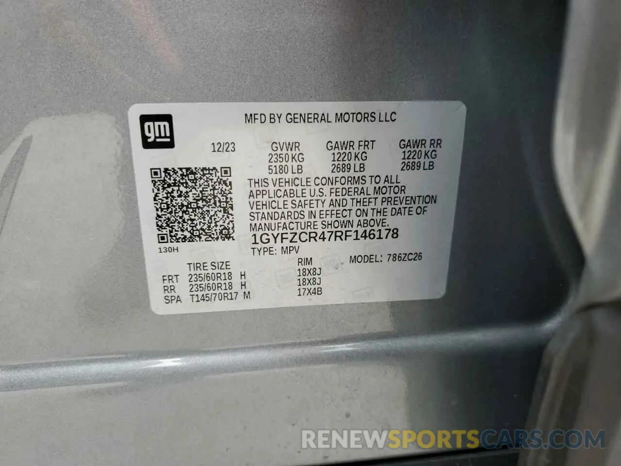 13 Photograph of a damaged car 1GYFZCR47RF146178 CADILLAC XT4 2024