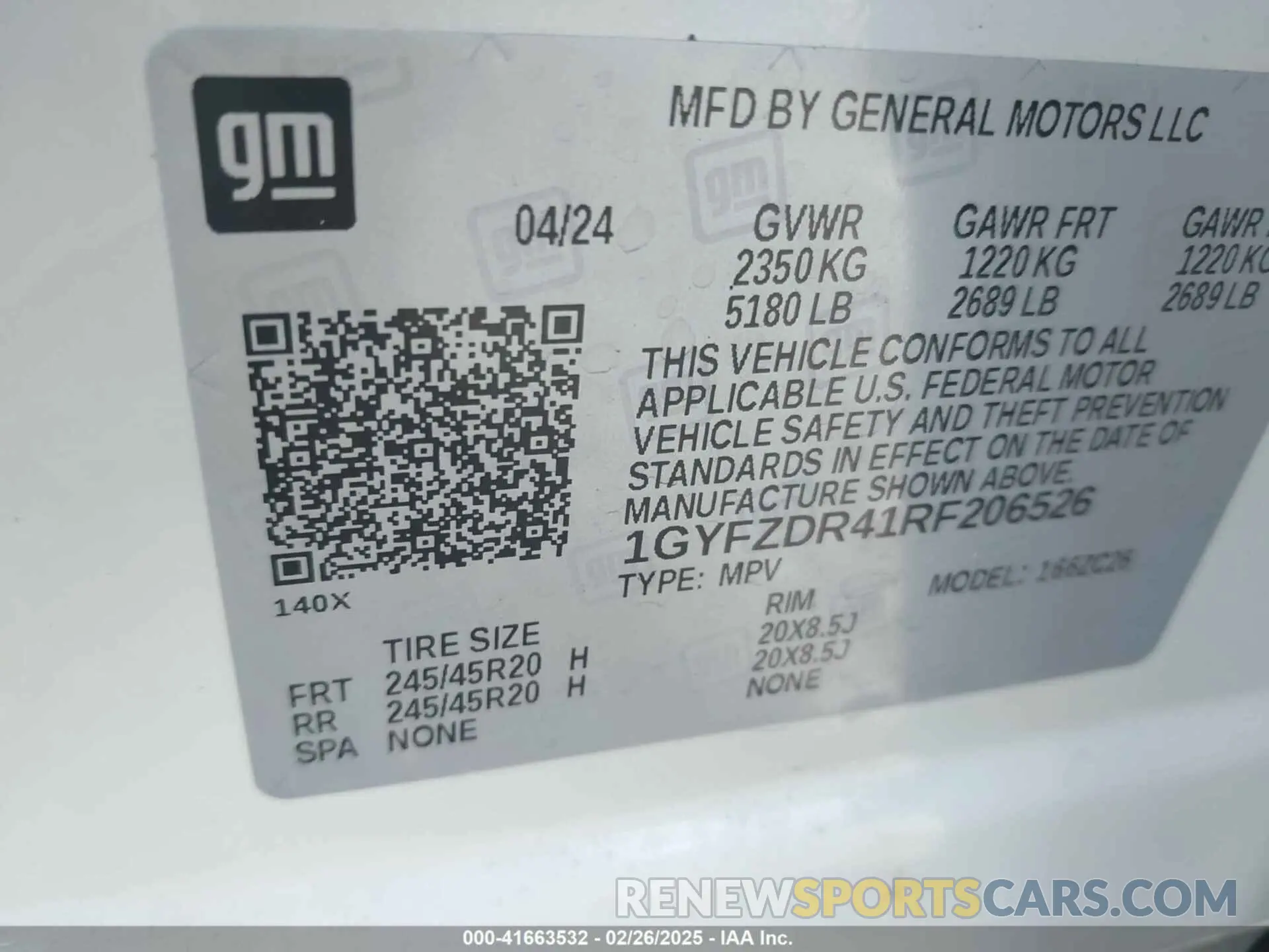 9 Photograph of a damaged car 1GYFZDR41RF206526 CADILLAC XT4 2024