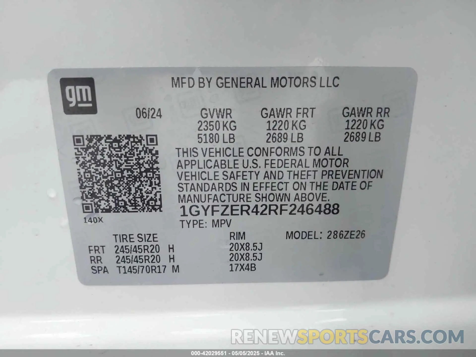 9 Photograph of a damaged car 1GYFZER42RF246488 CADILLAC XT4 2024