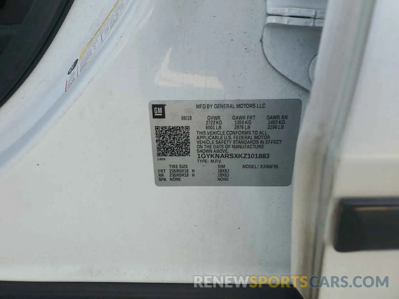 15 Photograph of a damaged car 1GYKNARSXKZ101883 CADILLAC XT5 2019