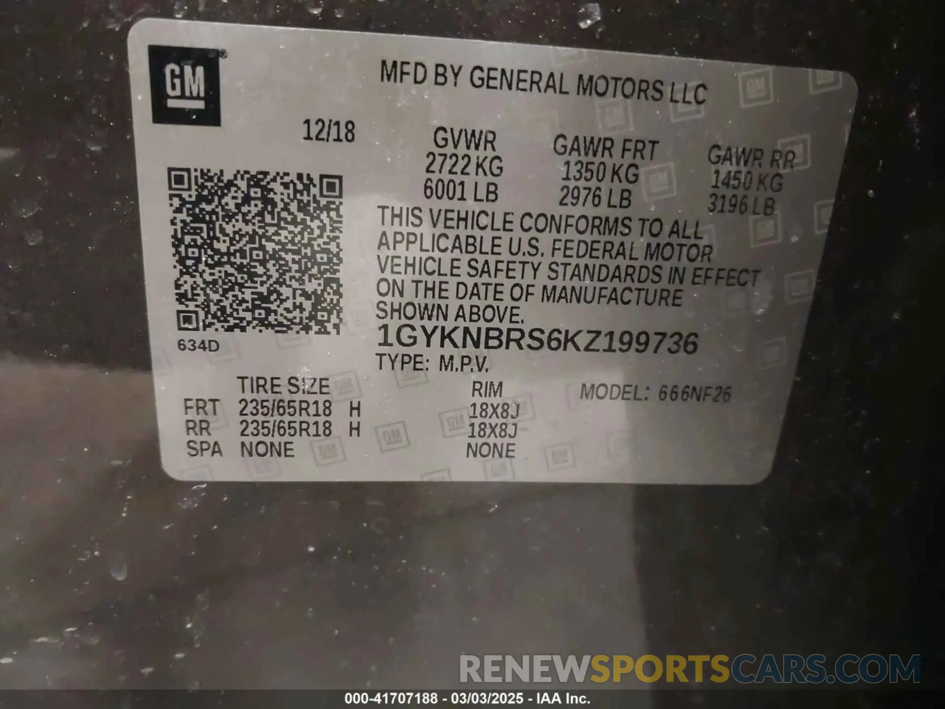 9 Photograph of a damaged car 1GYKNBRS6KZ199736 CADILLAC XT5 2019