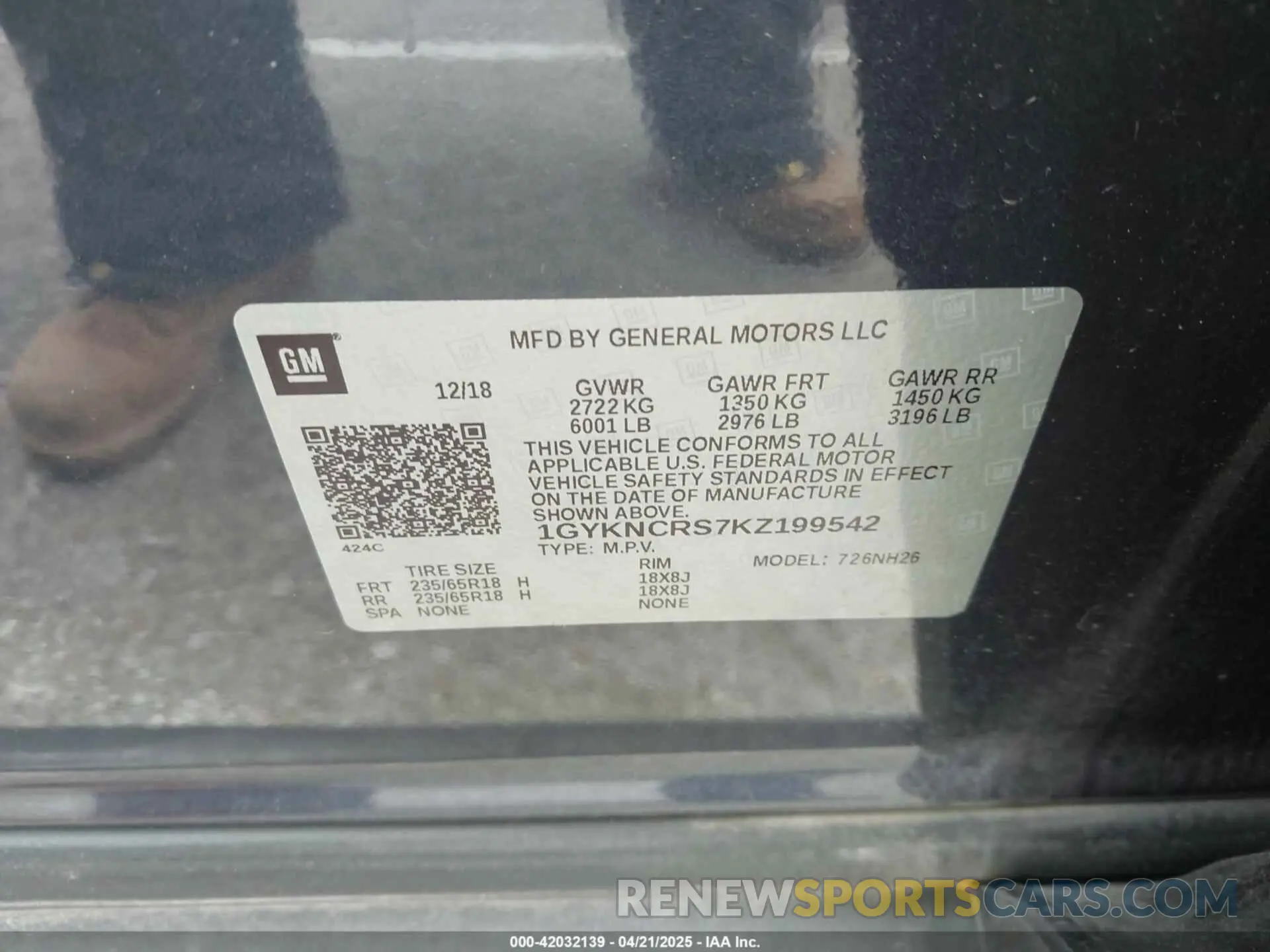 9 Photograph of a damaged car 1GYKNCRS7KZ199542 CADILLAC XT5 2019