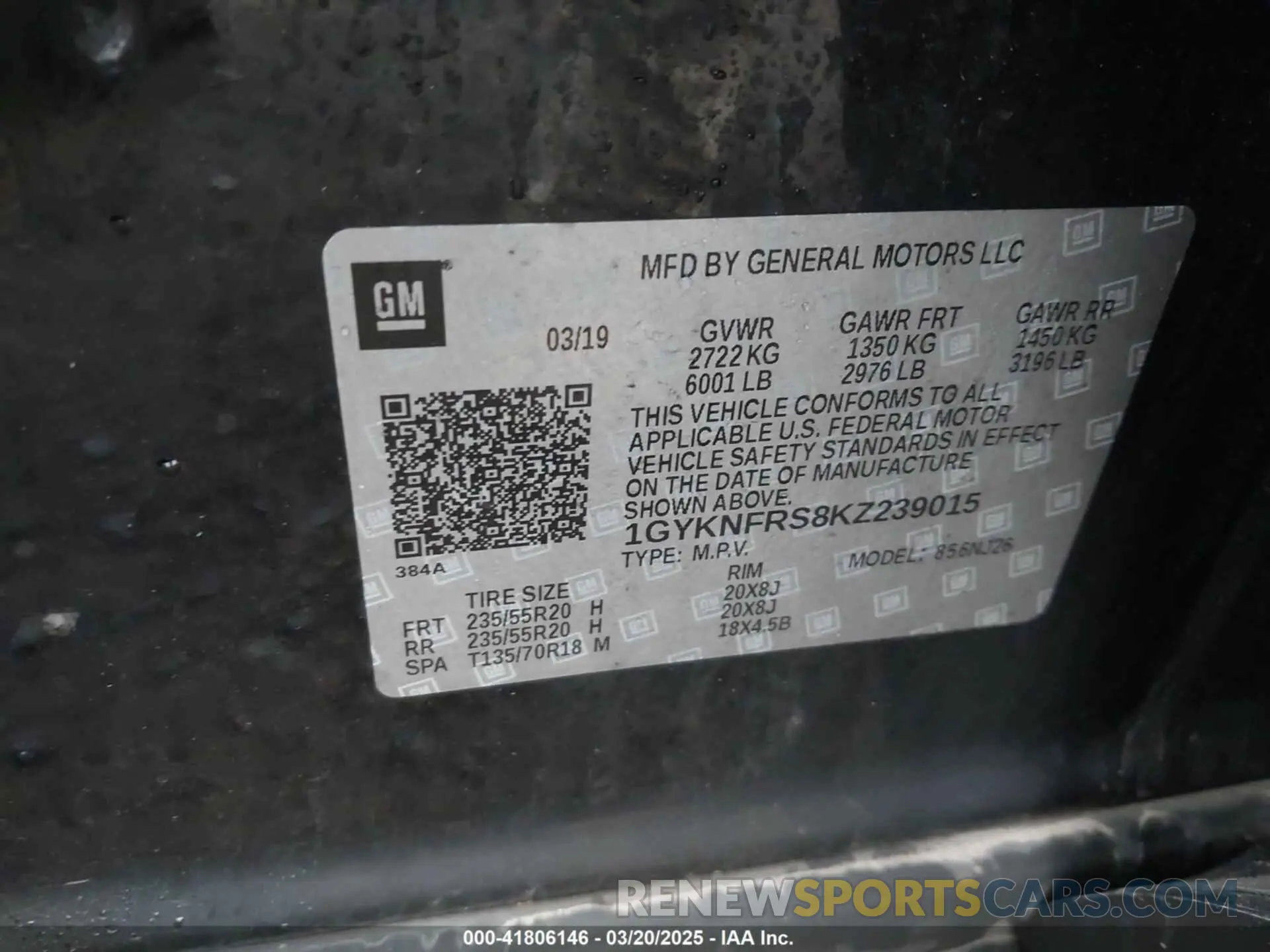 9 Photograph of a damaged car 1GYKNFRS8KZ239015 CADILLAC XT5 2019