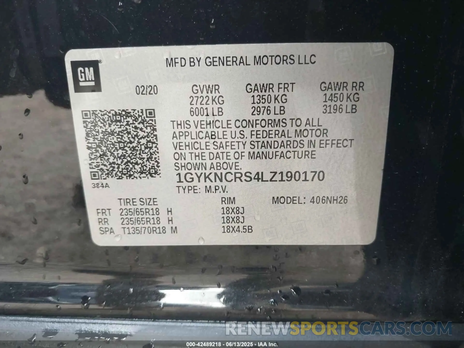 9 Photograph of a damaged car 1GYKNCRS4LZ190170 CADILLAC XT5 2020