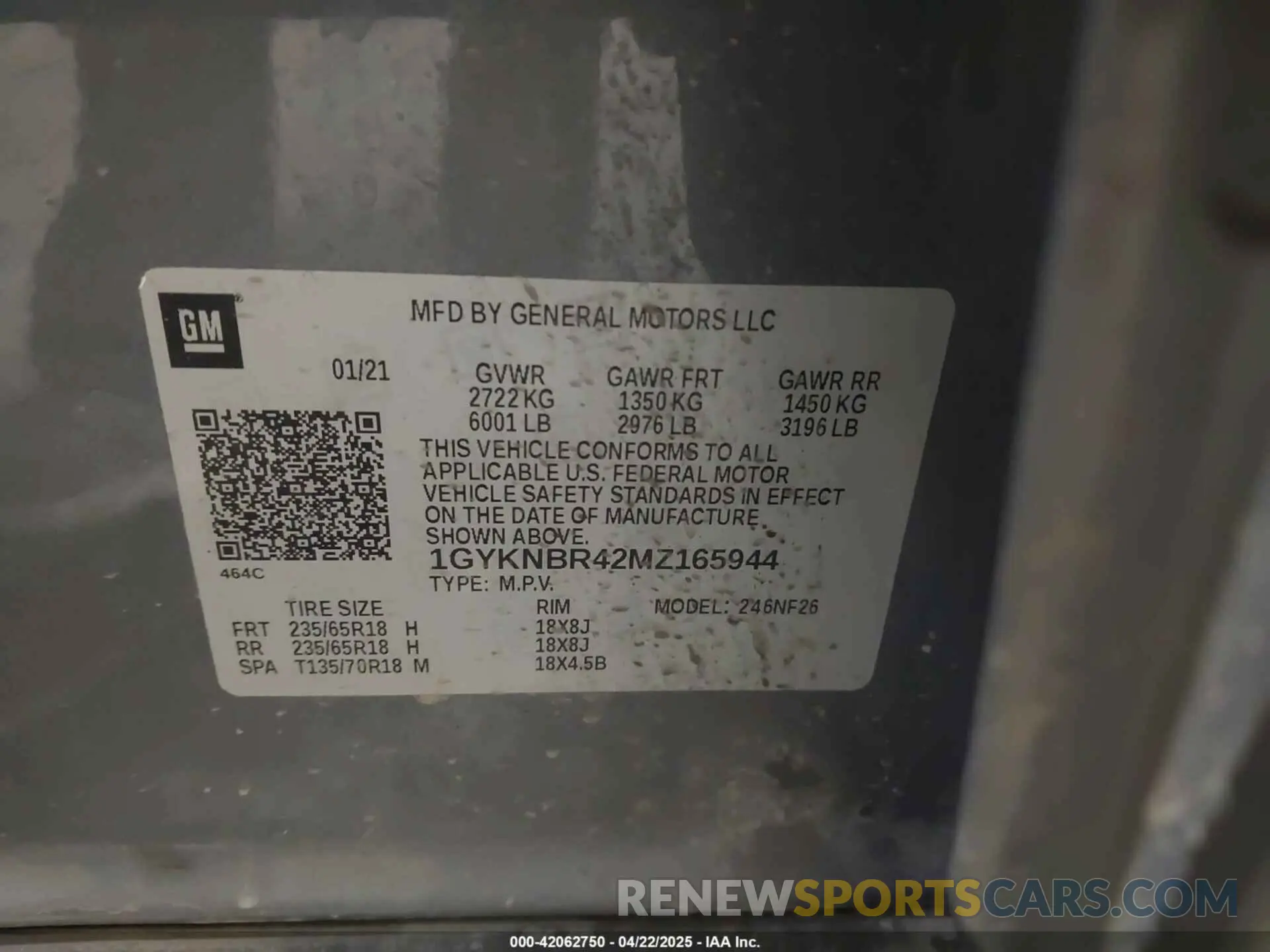9 Photograph of a damaged car 1GYKNBR42MZ165944 CADILLAC XT5 2021
