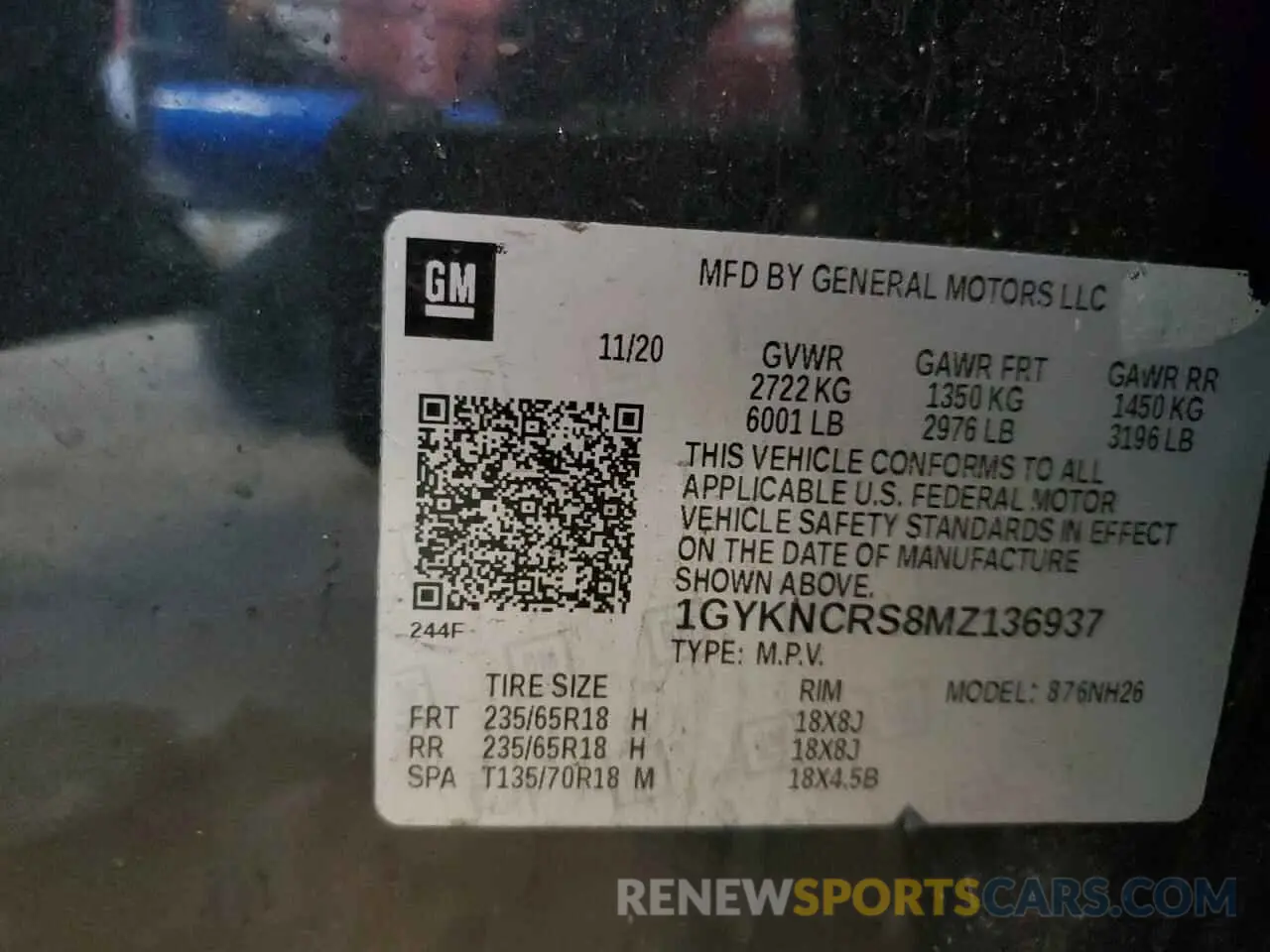 13 Photograph of a damaged car 1GYKNCRS8MZ136937 CADILLAC XT5 2021