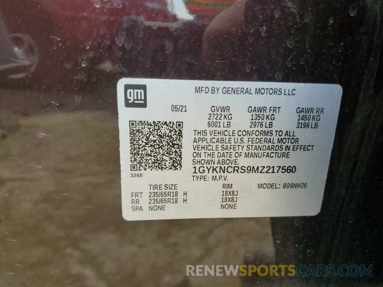 13 Photograph of a damaged car 1GYKNCRS9MZ217560 CADILLAC XT5 2021