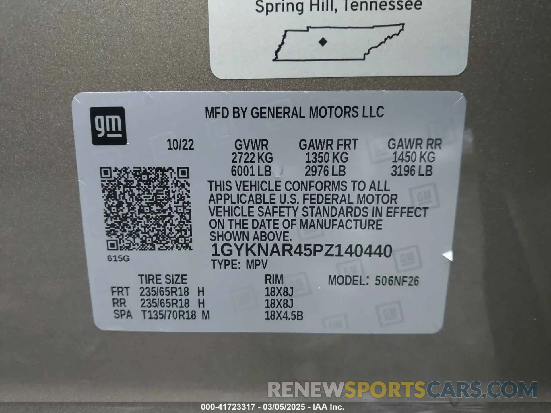 9 Photograph of a damaged car 1GYKNAR45PZ140440 CADILLAC XT5 2023