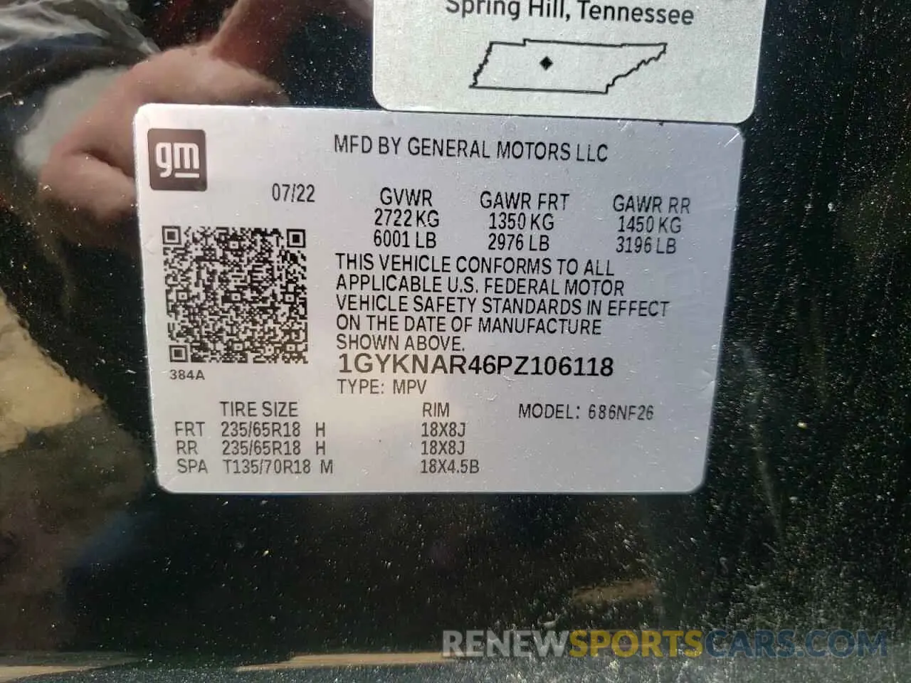 13 Photograph of a damaged car 1GYKNAR46PZ106118 CADILLAC XT5 2023
