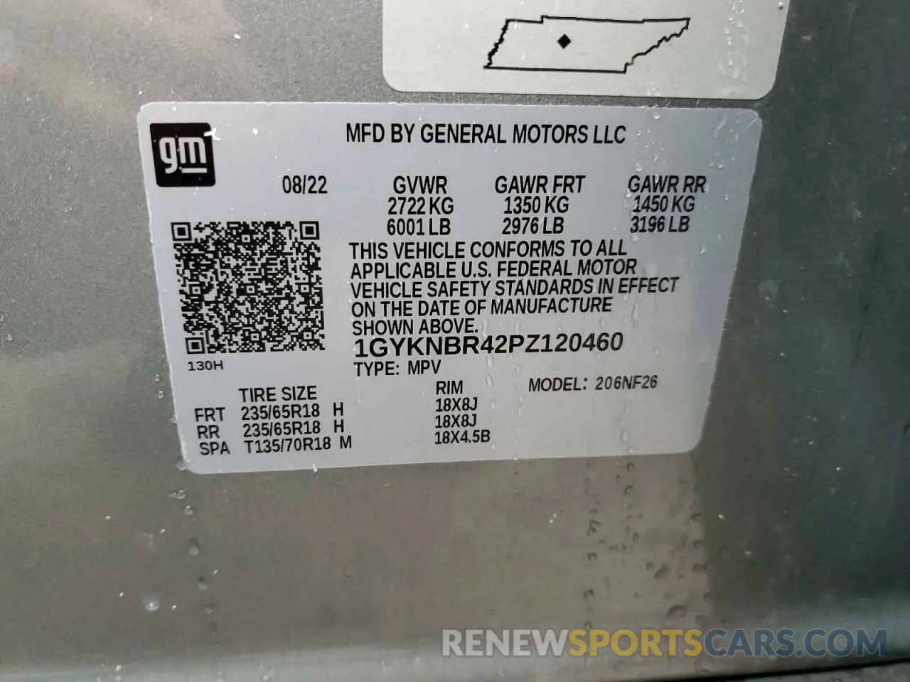 14 Photograph of a damaged car 1GYKNBR42PZ120460 CADILLAC XT5 2023
