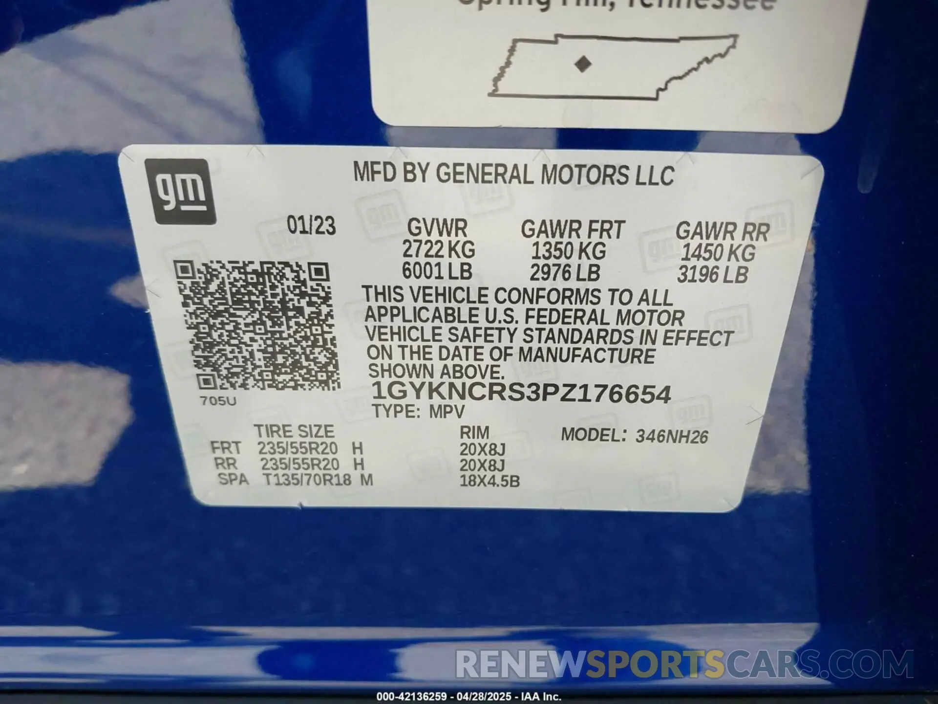 9 Photograph of a damaged car 1GYKNCRS3PZ176654 CADILLAC XT5 2023