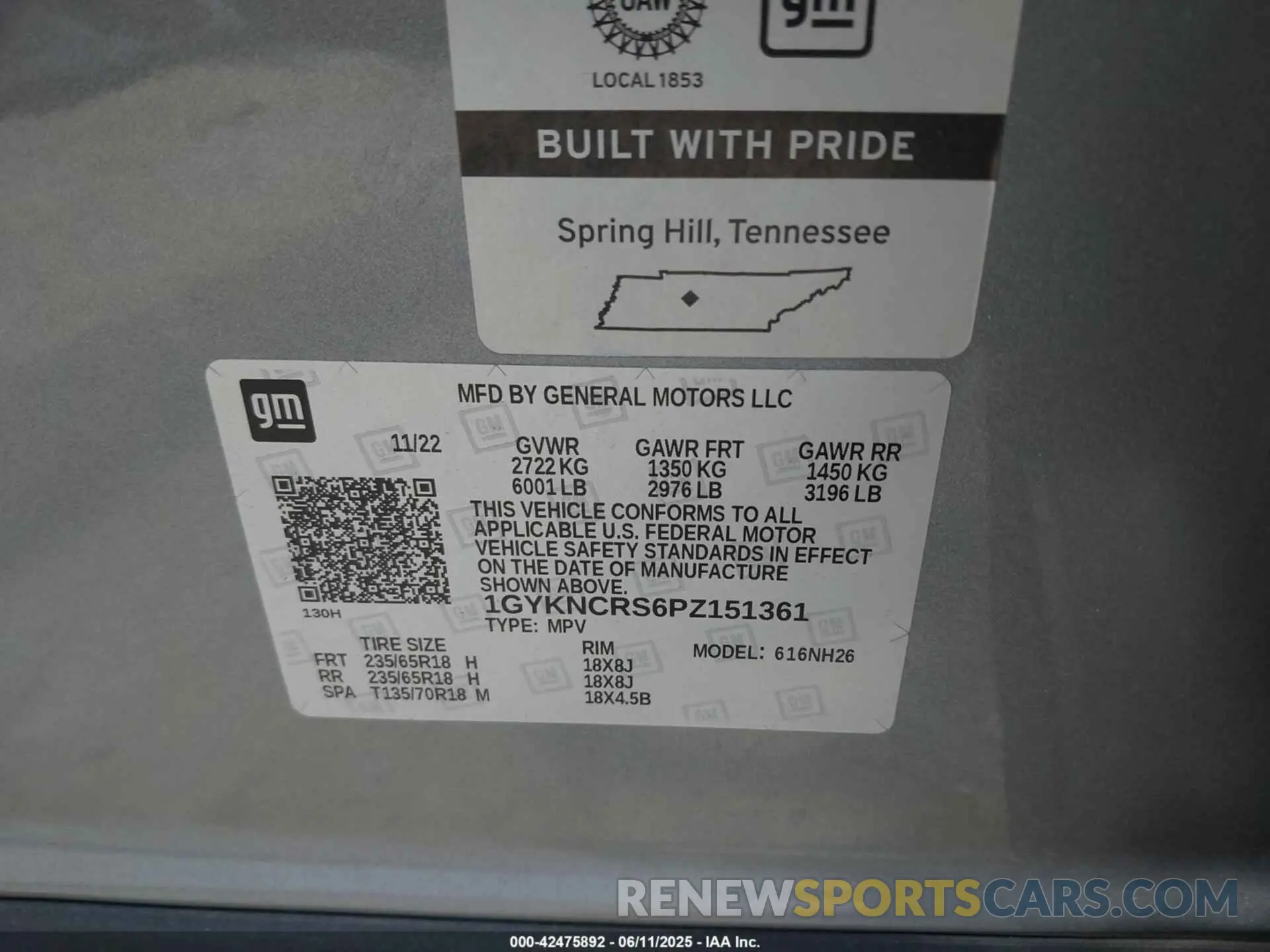 9 Photograph of a damaged car 1GYKNCRS6PZ151361 CADILLAC XT5 2023