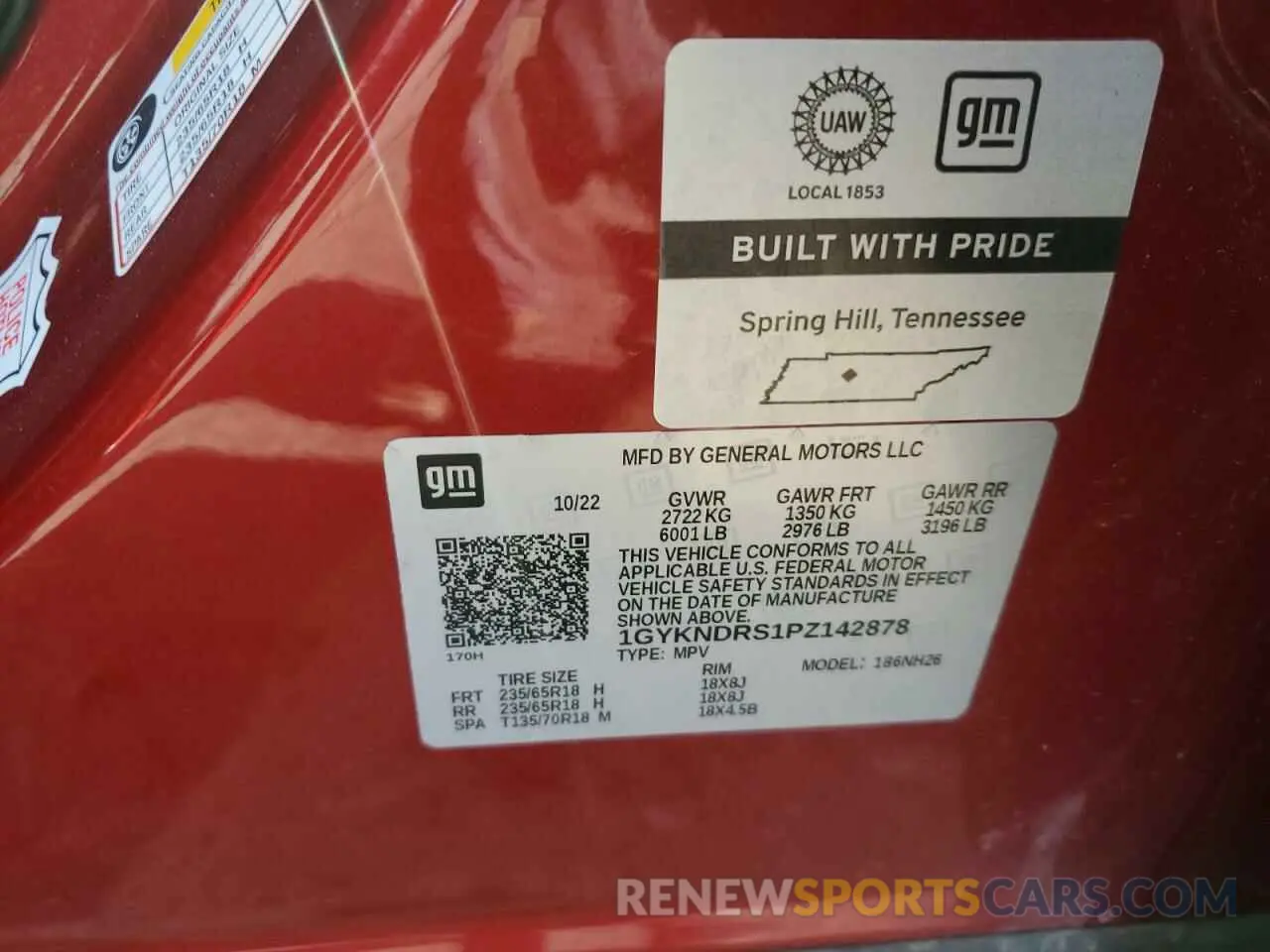 14 Photograph of a damaged car 1GYKNDRS1PZ142878 CADILLAC XT5 2023