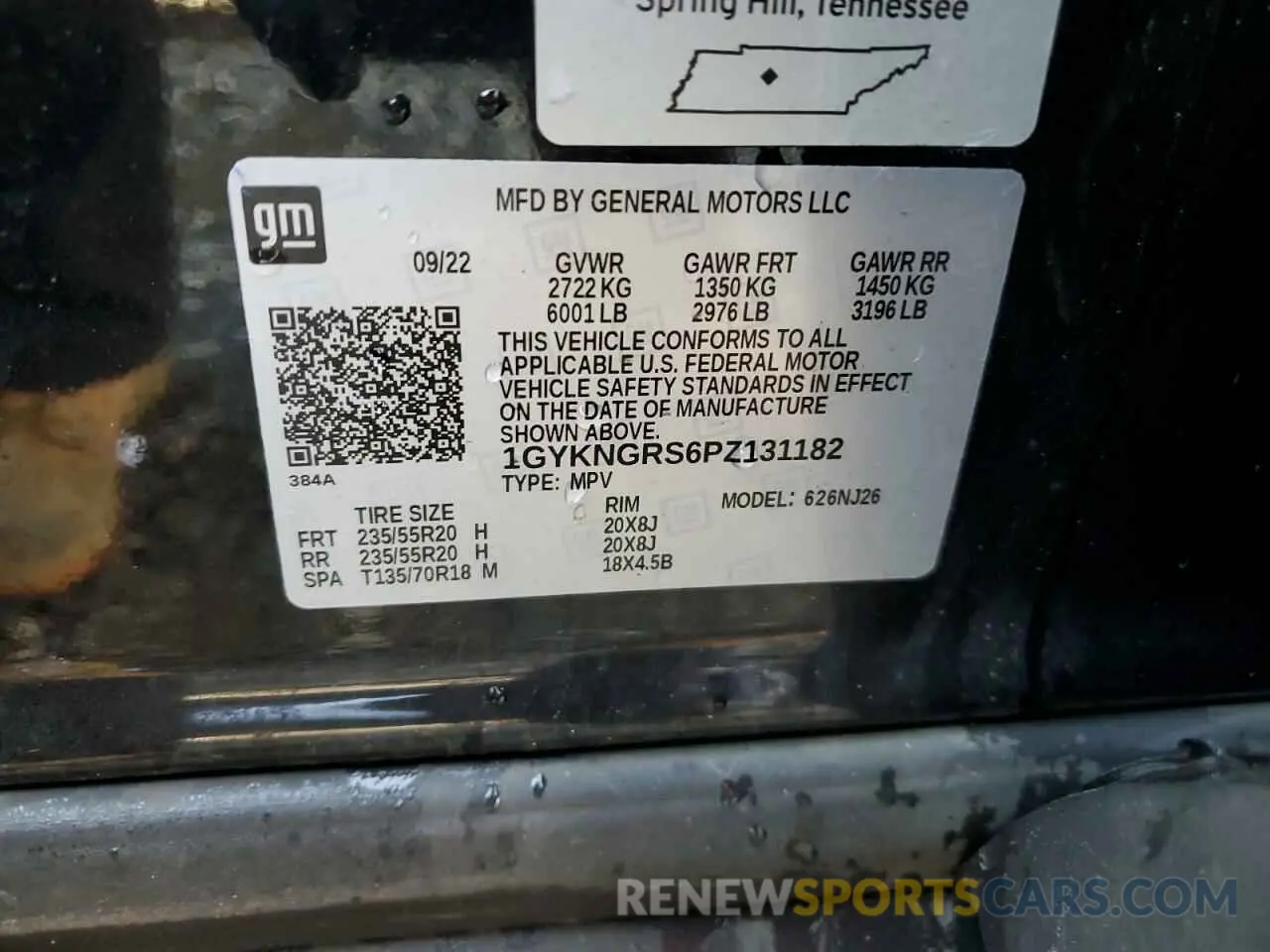 14 Photograph of a damaged car 1GYKNGRS6PZ131182 CADILLAC XT5 2023