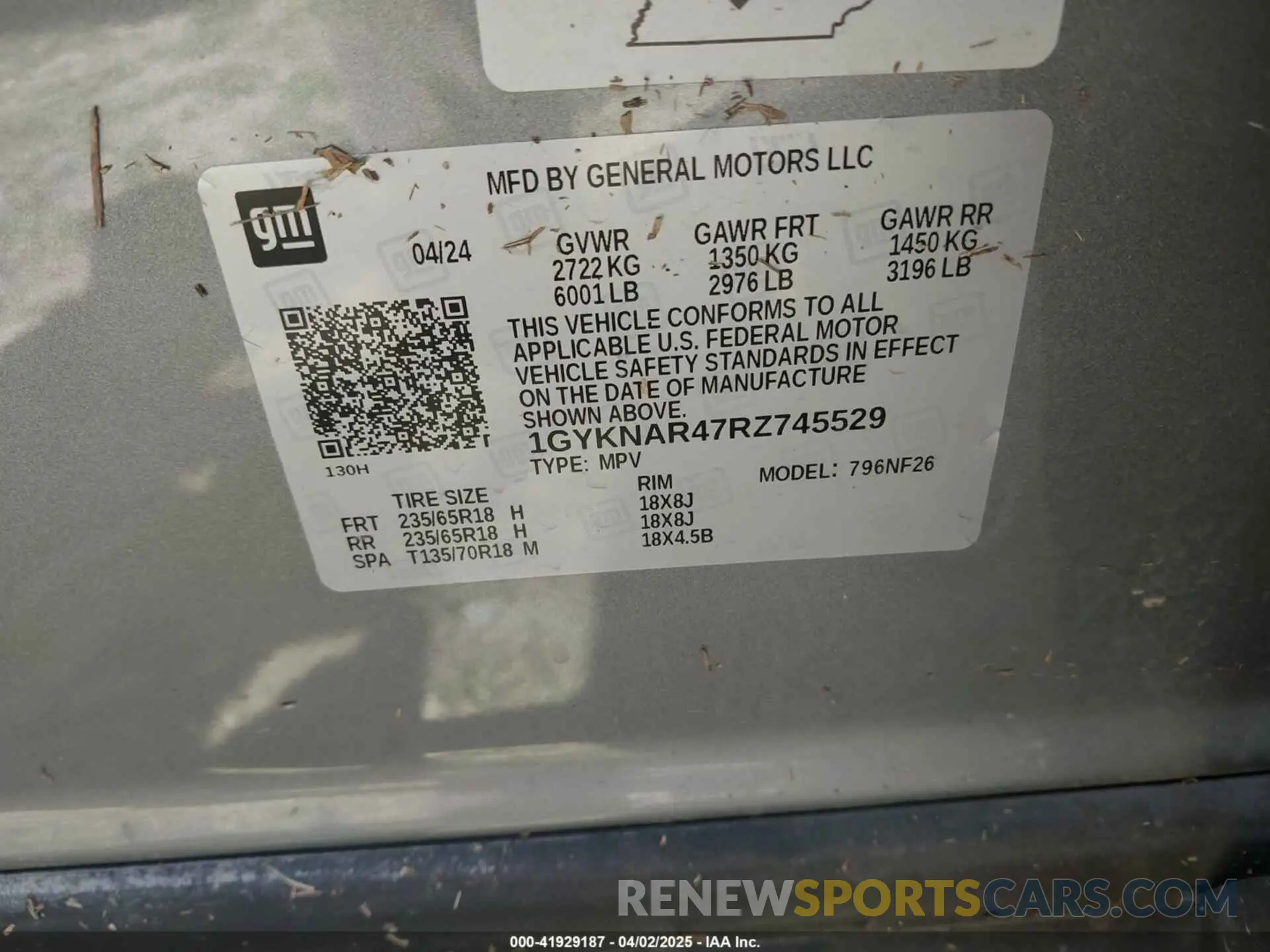 9 Photograph of a damaged car 1GYKNAR47RZ745529 CADILLAC XT5 2024