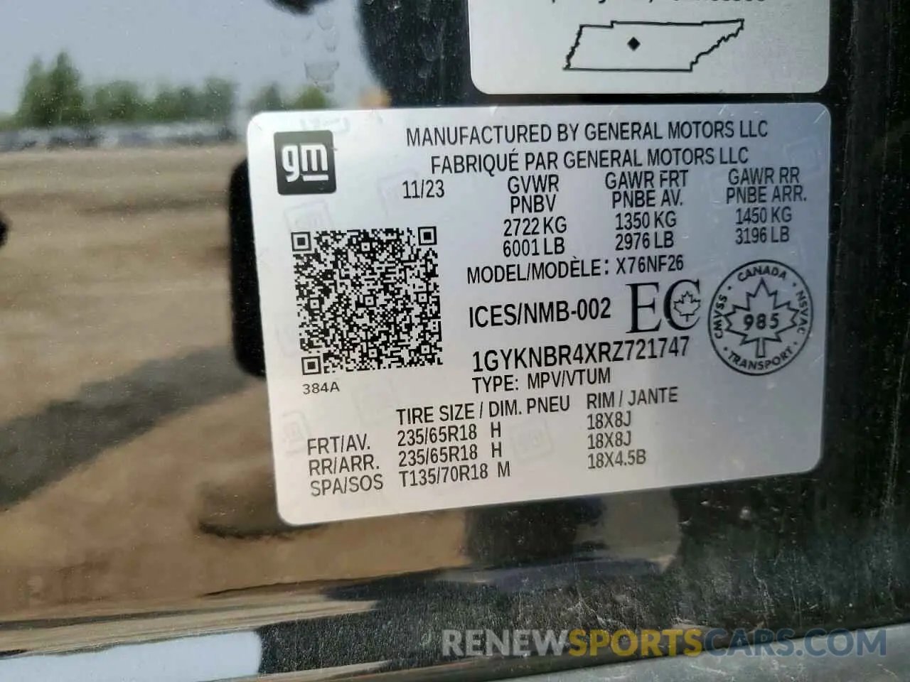 14 Photograph of a damaged car 1GYKNBR4XRZ721747 CADILLAC XT5 2024