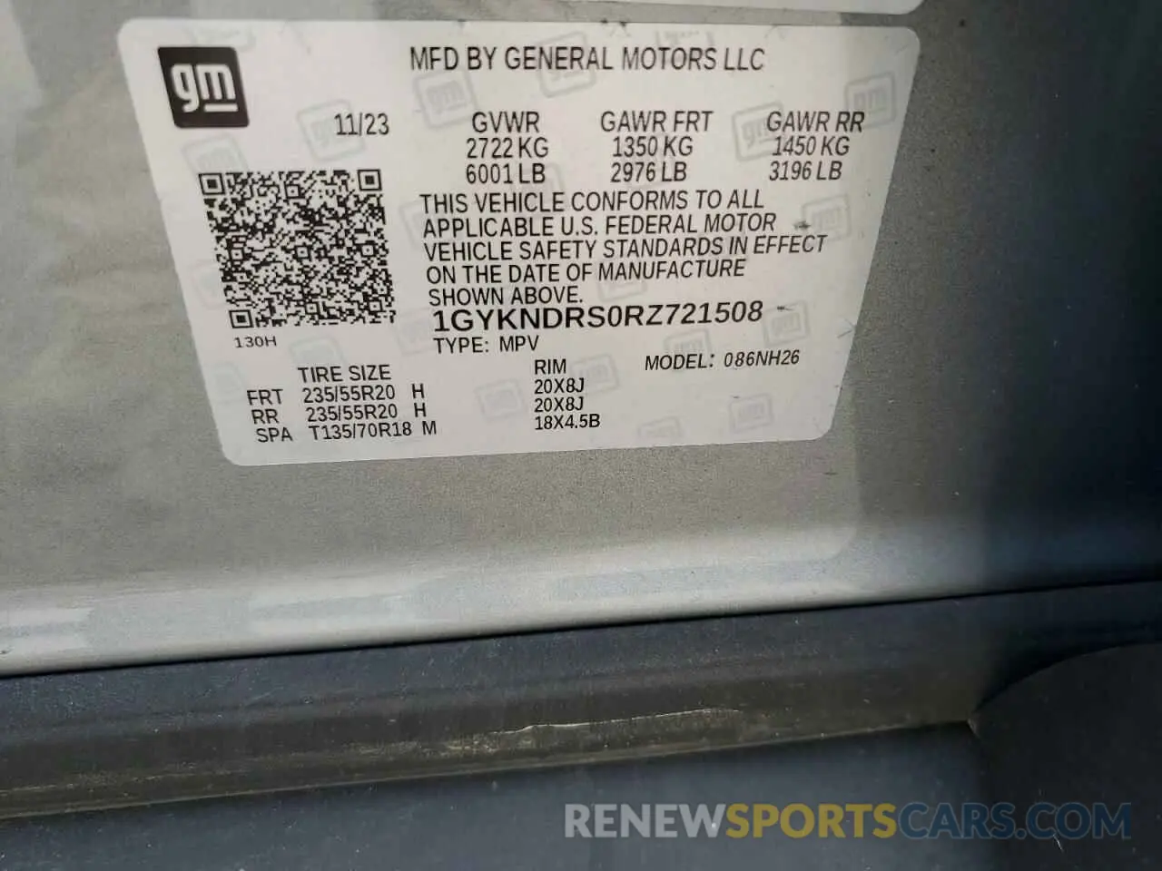 14 Photograph of a damaged car 1GYKNDRS0RZ721508 CADILLAC XT5 2024