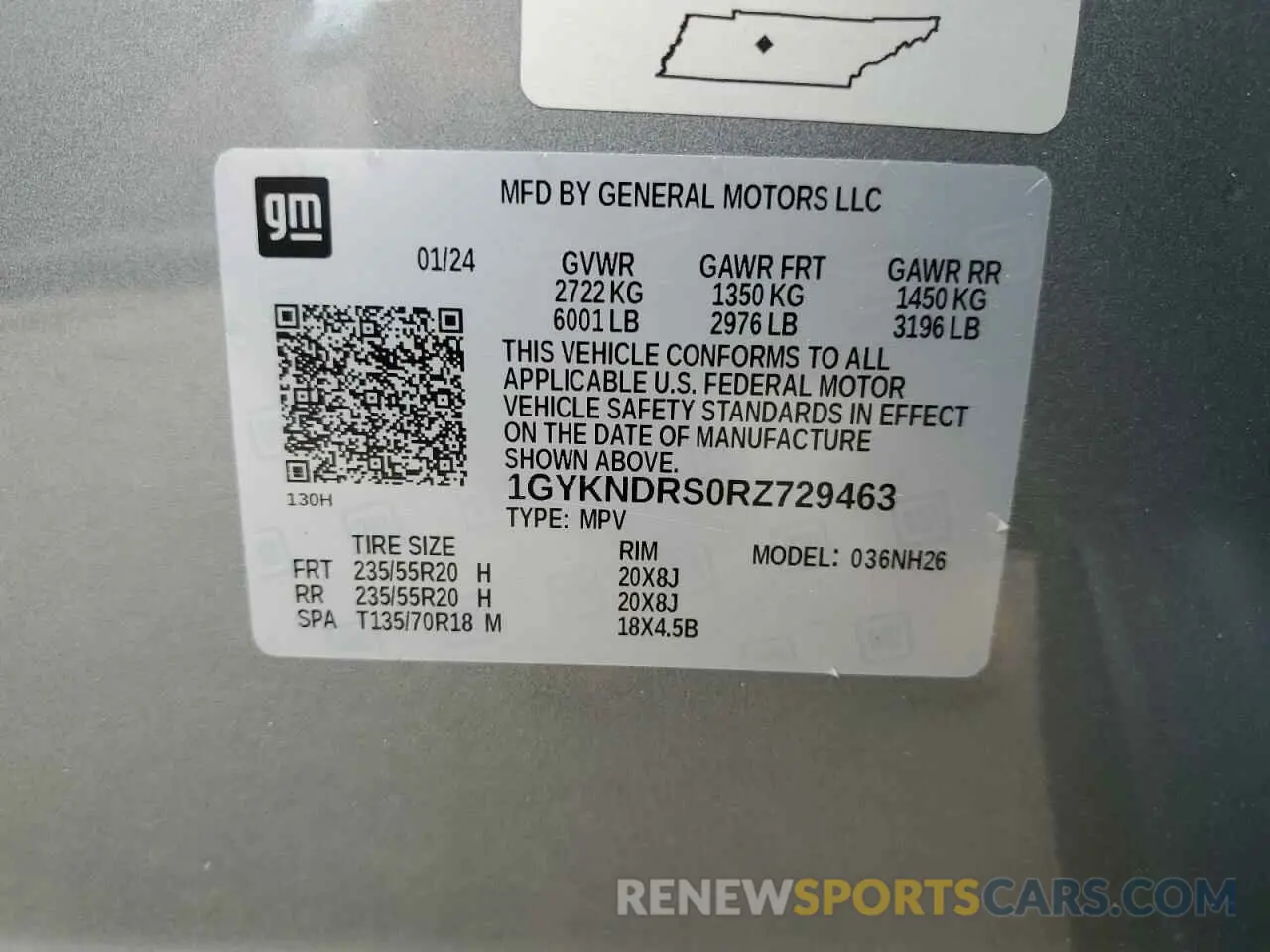 13 Photograph of a damaged car 1GYKNDRS0RZ729463 CADILLAC XT5 2024