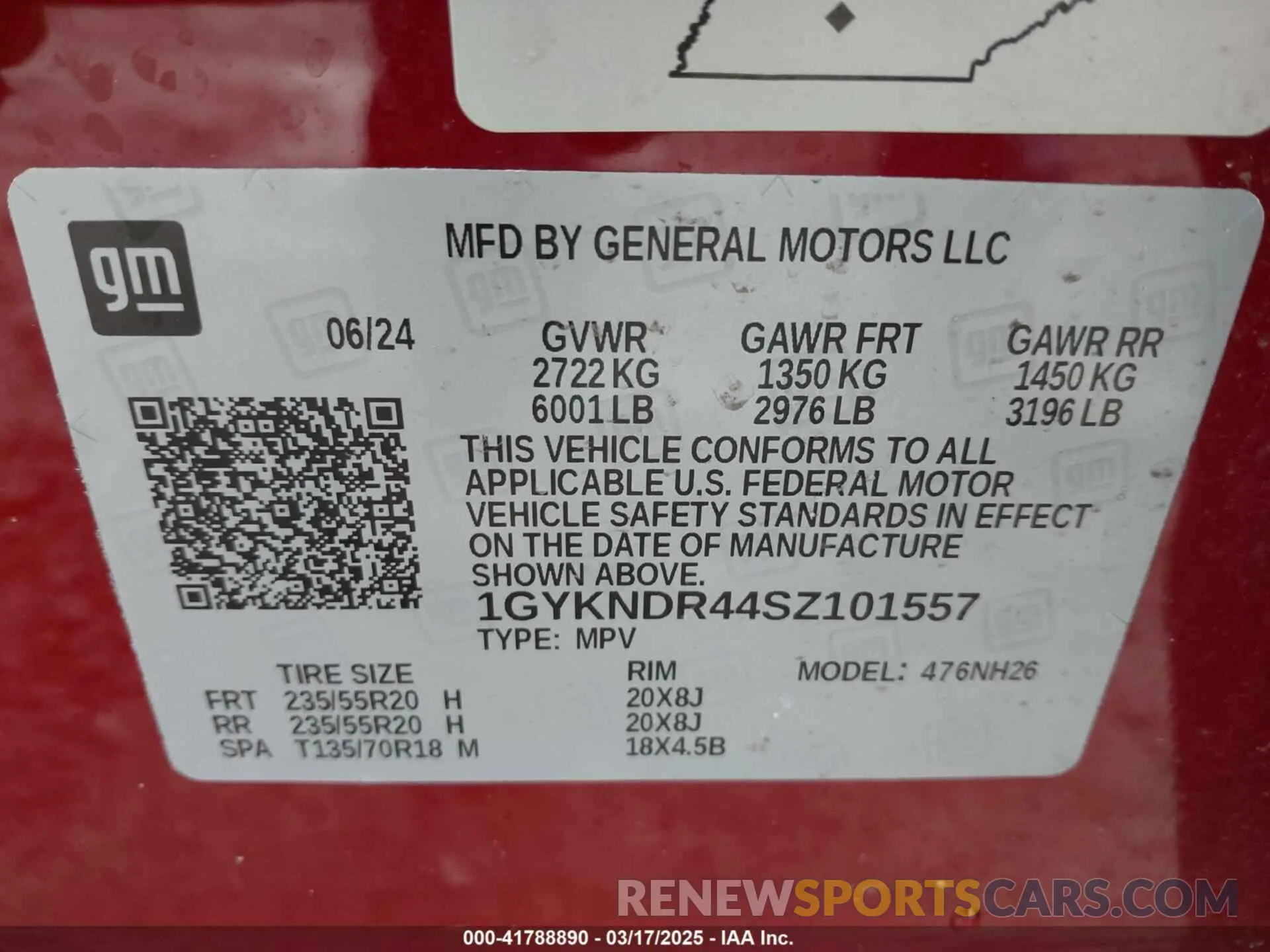 9 Photograph of a damaged car 1GYKNDR44SZ101557 CADILLAC XT5 2025