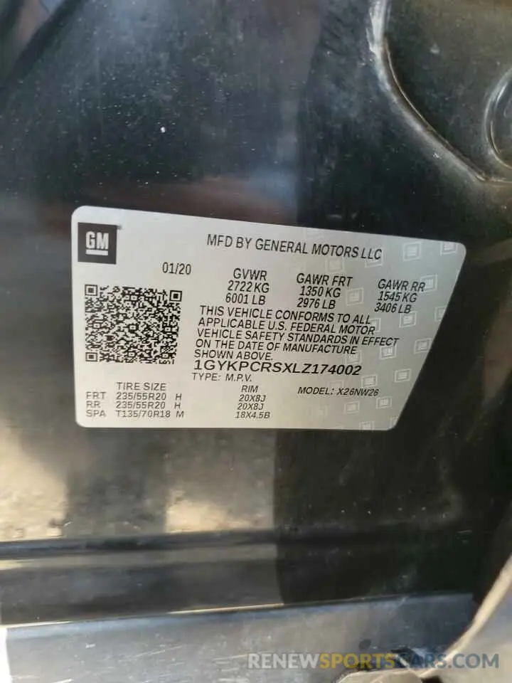 13 Photograph of a damaged car 1GYKPCRSXLZ174002 CADILLAC XT6 2020