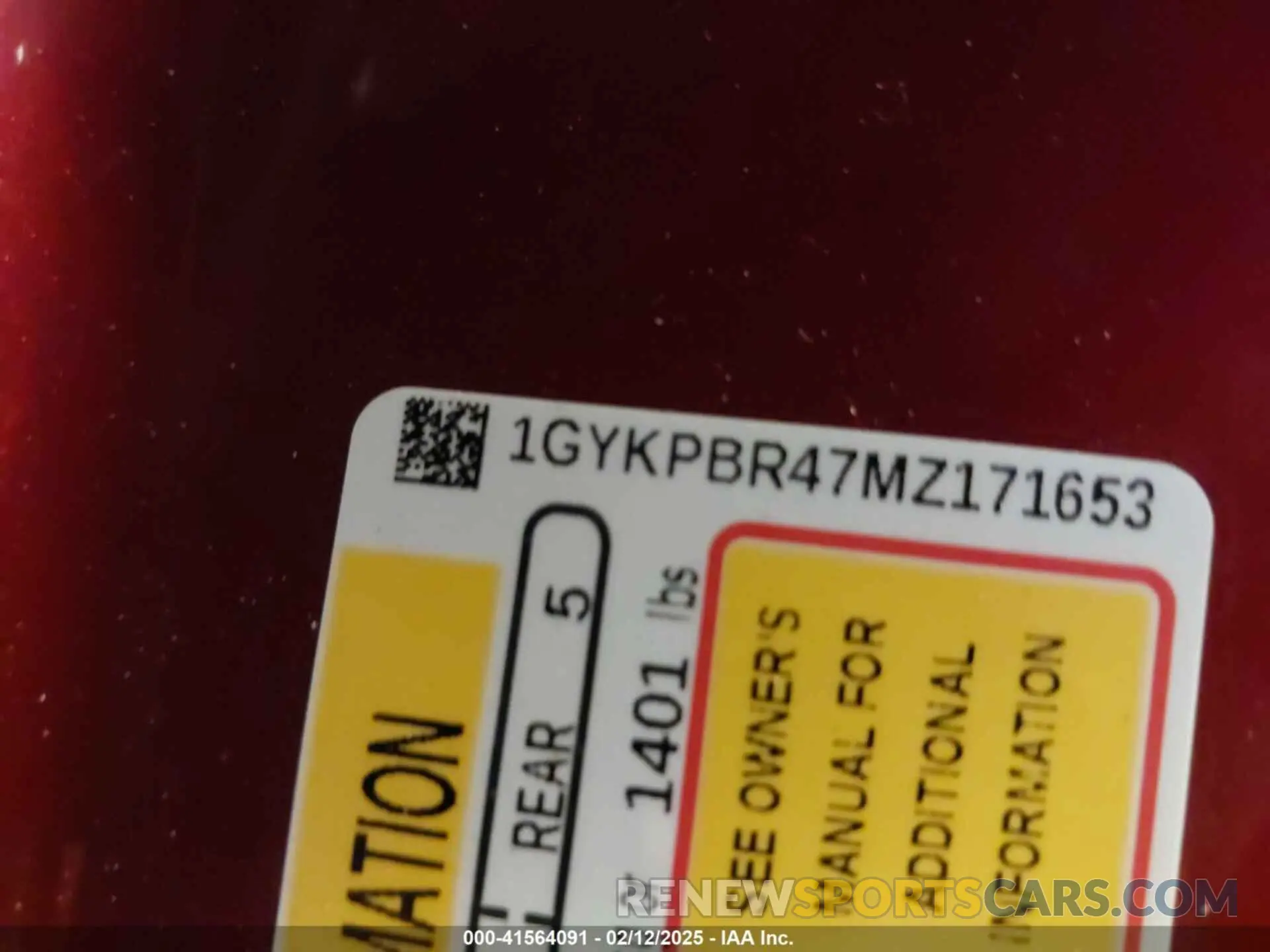 9 Photograph of a damaged car 1GYKPBR47MZ171653 CADILLAC XT6 2021