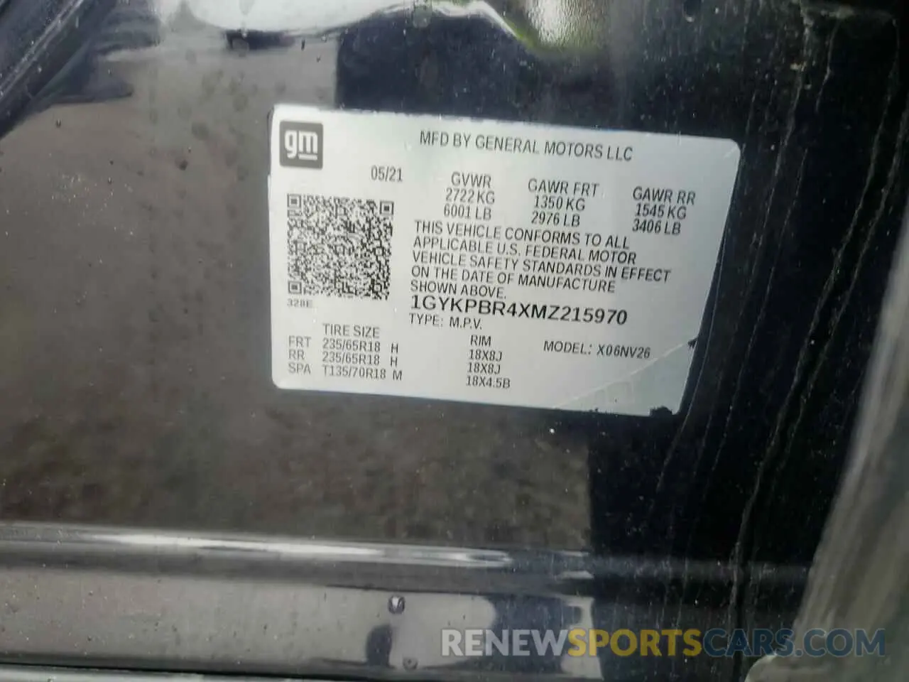 14 Photograph of a damaged car 1GYKPBR4XMZ215970 CADILLAC XT6 2021