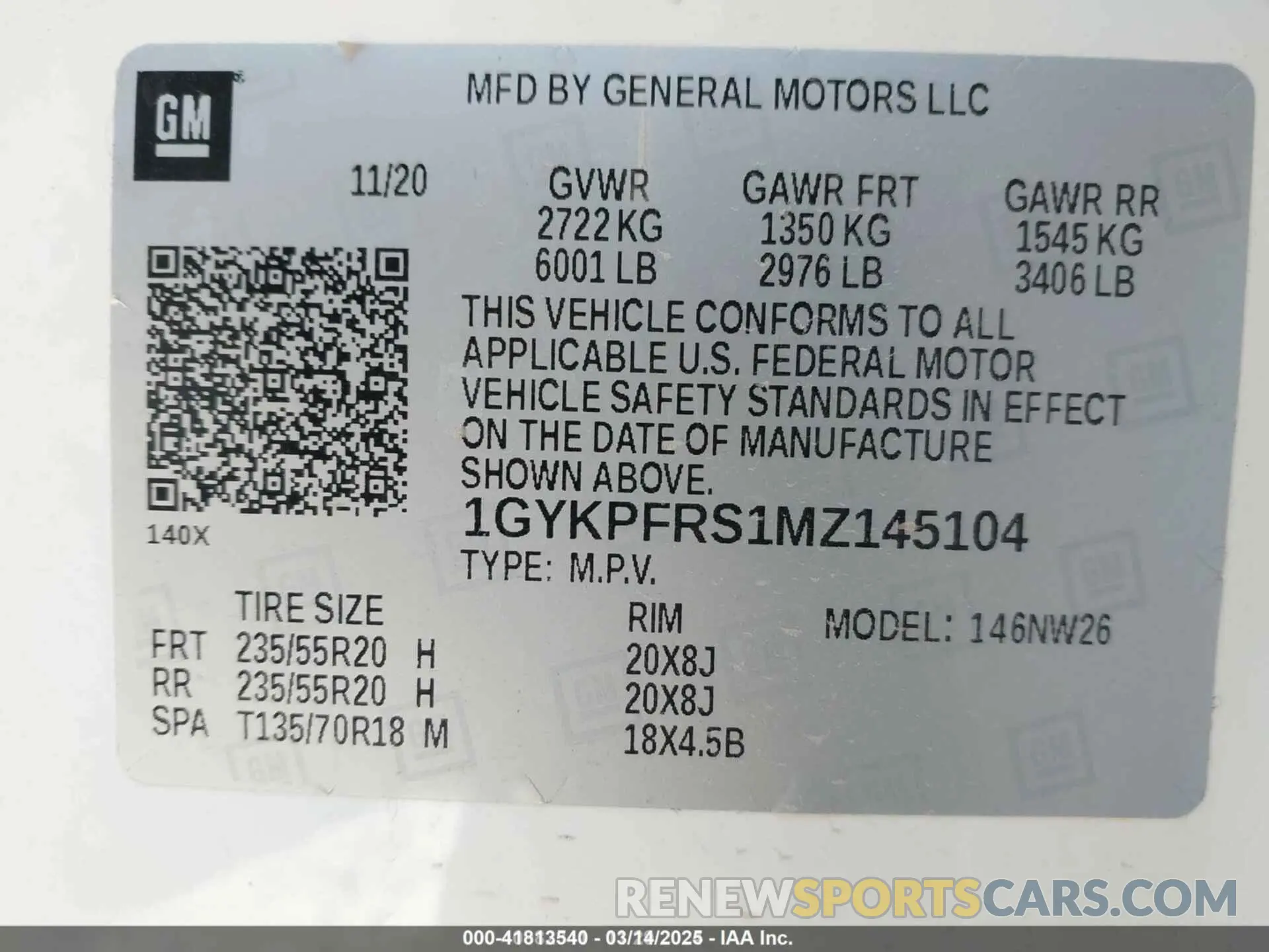 9 Photograph of a damaged car 1GYKPFRS1MZ145104 CADILLAC XT6 2021