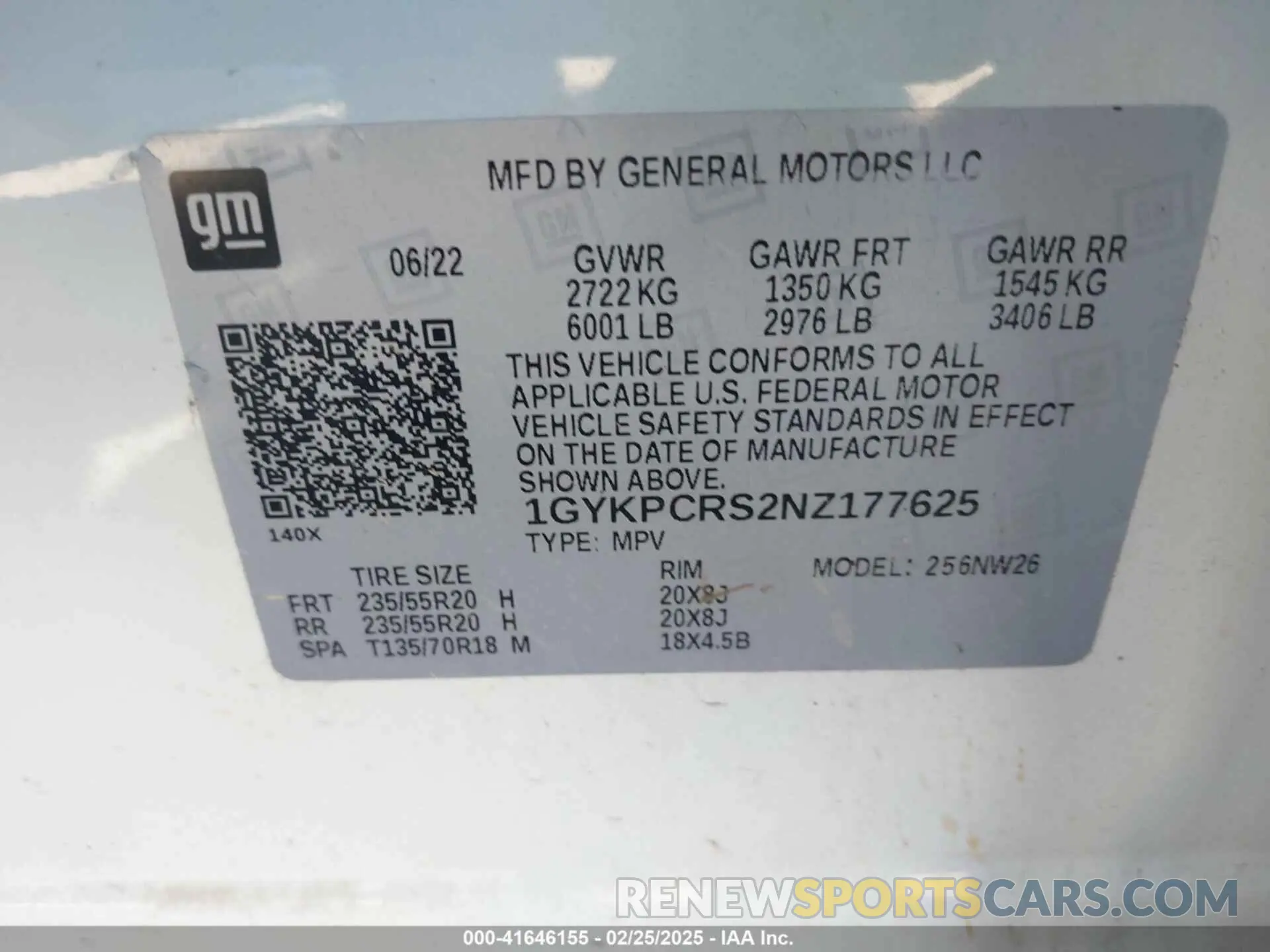 9 Photograph of a damaged car 1GYKPCRS2NZ177625 CADILLAC XT6 2022