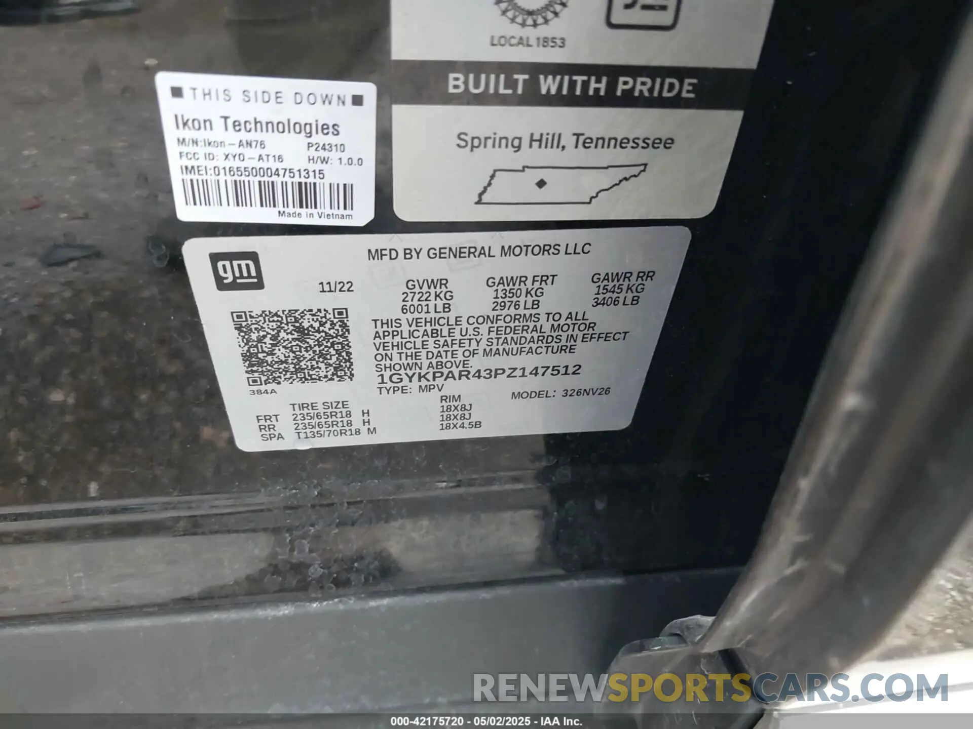 9 Photograph of a damaged car 1GYKPAR43PZ147512 CADILLAC XT6 2023