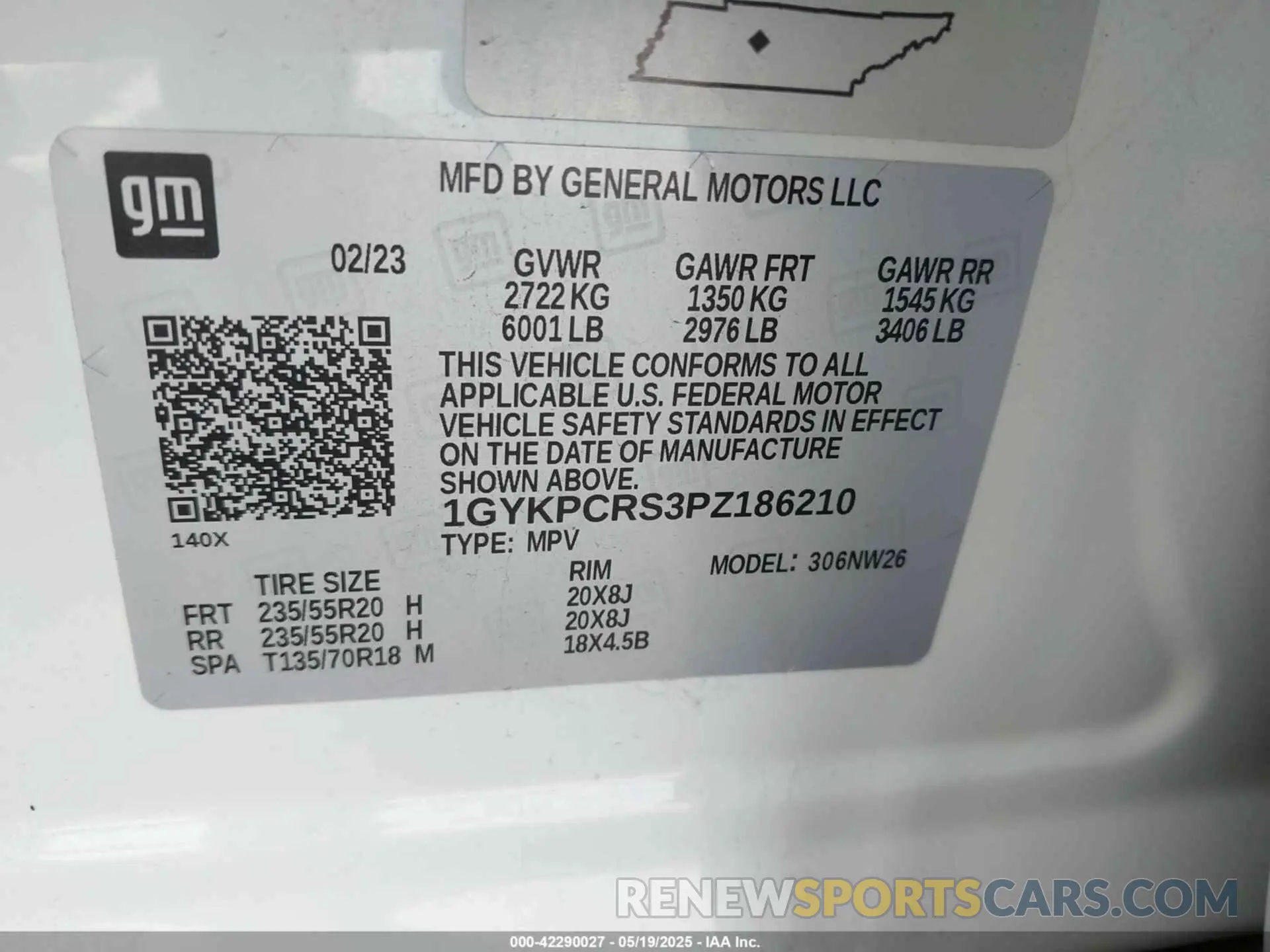 9 Photograph of a damaged car 1GYKPCRS3PZ186210 CADILLAC XT6 2023