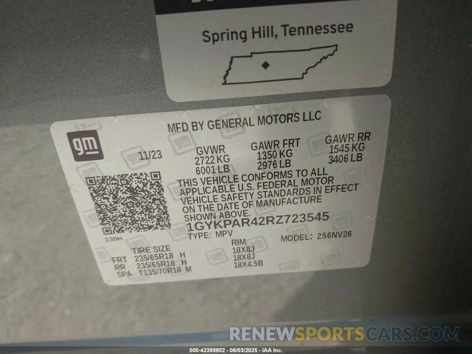 9 Photograph of a damaged car 1GYKPAR42RZ723545 CADILLAC XT6 2024